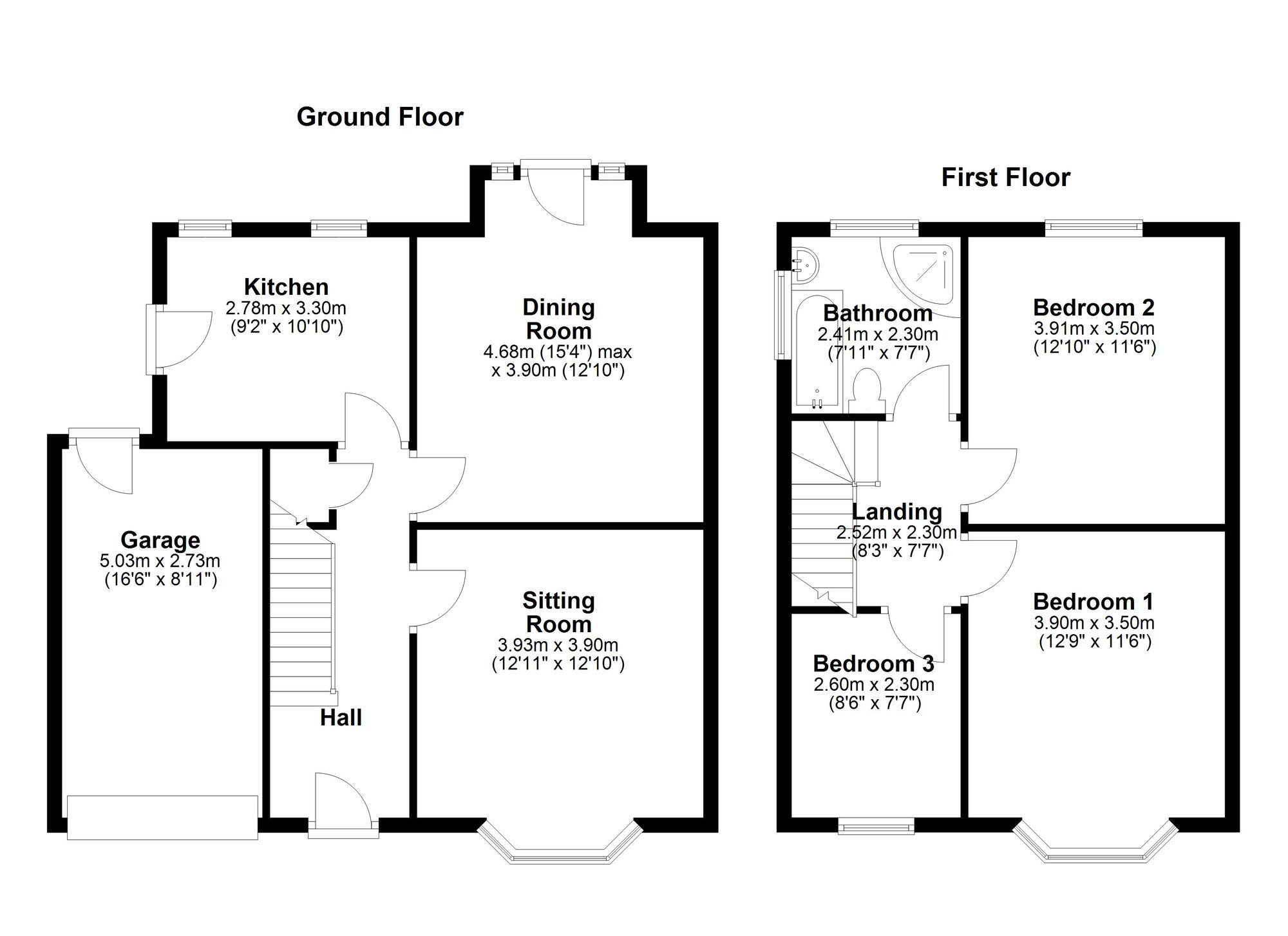 Floorplan of 3 bedroom Semi Detached House for sale, Paignton Avenue, Newcastle upon Tyne, Tyne and Wear, NE4
