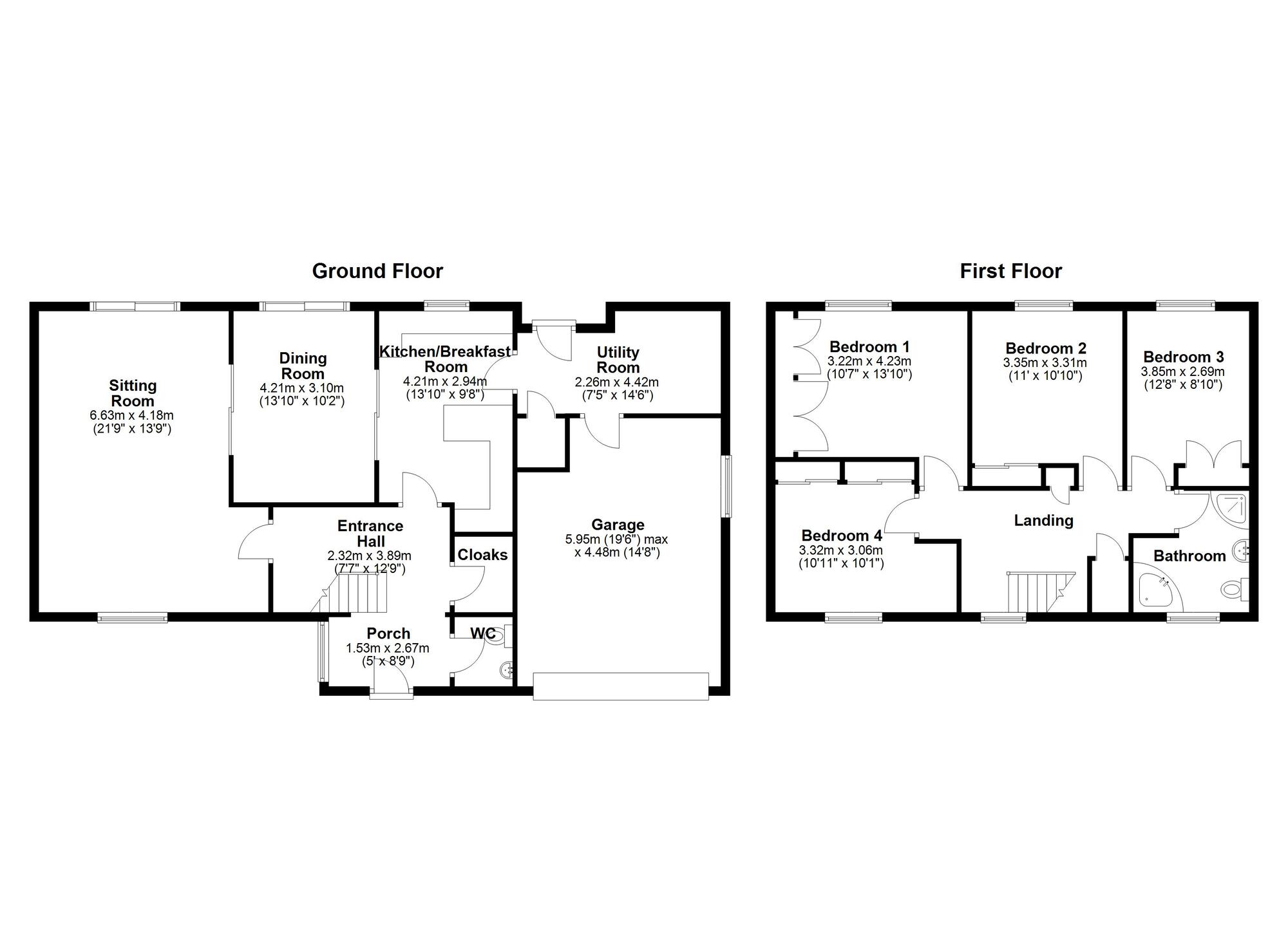 Floorplan of 4 bedroom Detached House for sale, The Chesters, Newcastle upon Tyne, Tyne and Wear, NE5