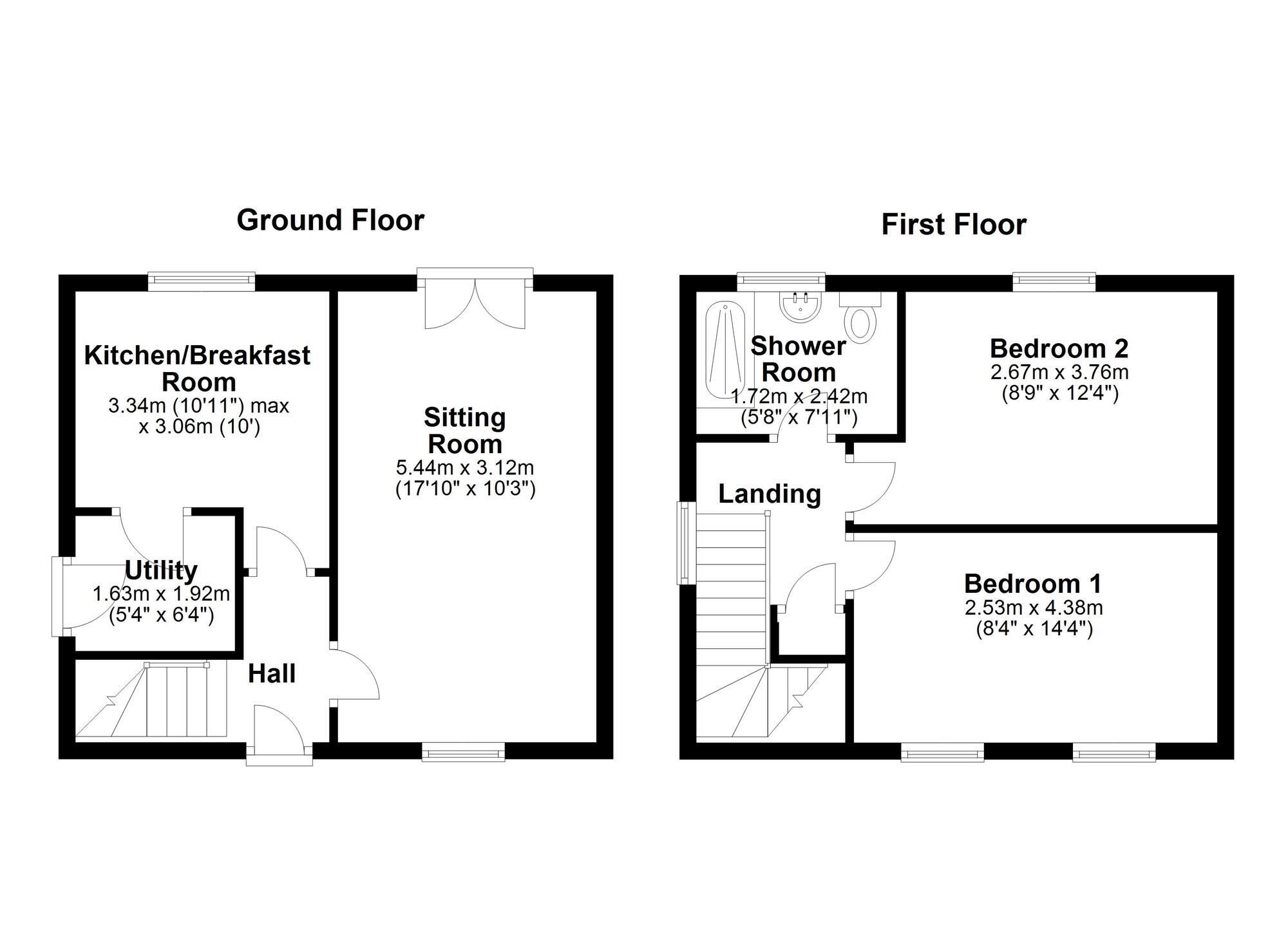 Floorplan of 2 bedroom Semi Detached House for sale, Southway, Newcastle upon Tyne, Tyne and Wear, NE15