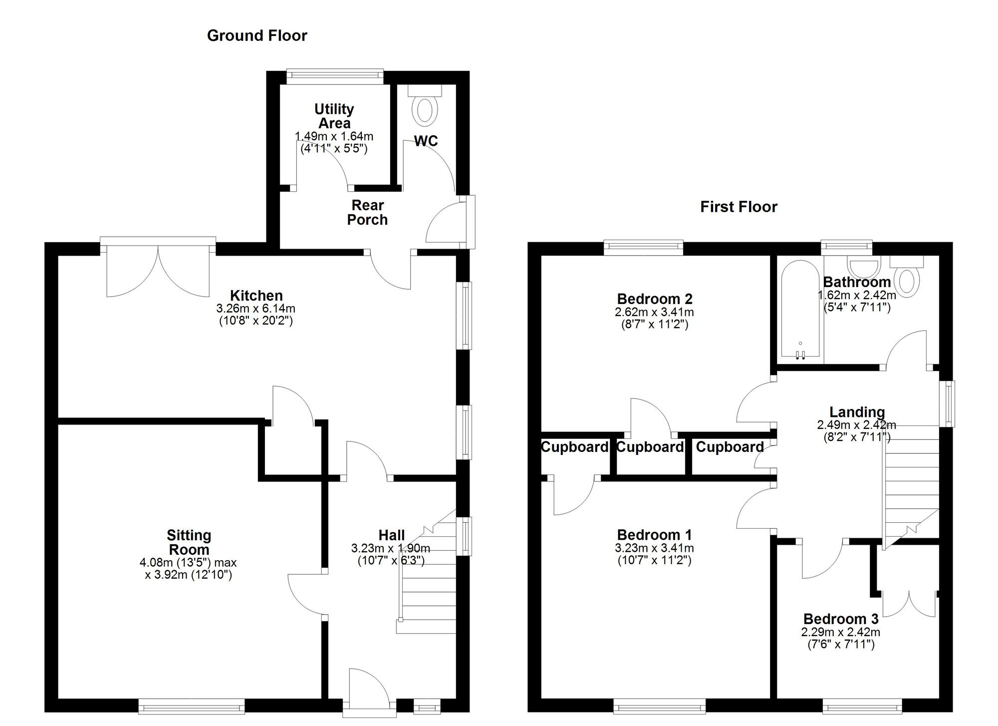 Floorplan of 3 bedroom Semi Detached House for sale, Broadway, Newcastle upon Tyne, Tyne and Wear, NE15