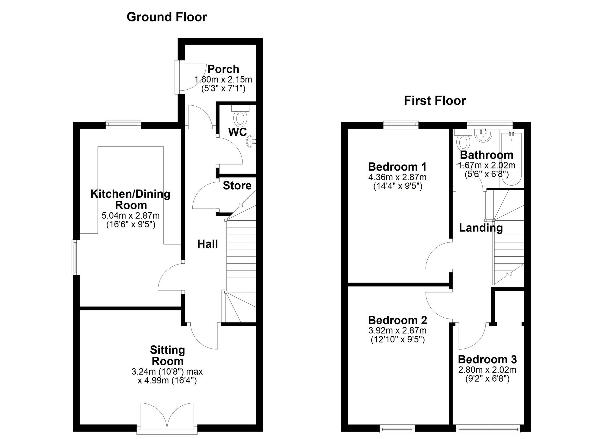 Floorplan of 3 bedroom End Terrace House for sale, Craigmillar Avenue, Newcastle upon Tyne, Tyne and Wear, NE5