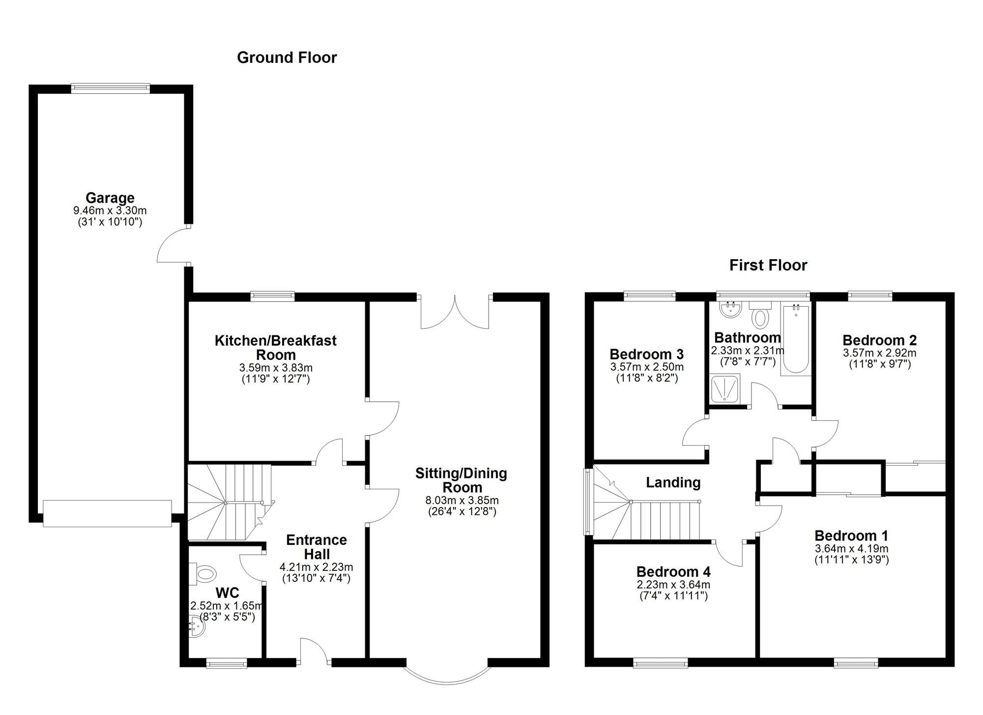 Floorplan of 4 bedroom Detached House for sale, The Chesters, Newcastle upon Tyne, Tyne and Wear, NE5