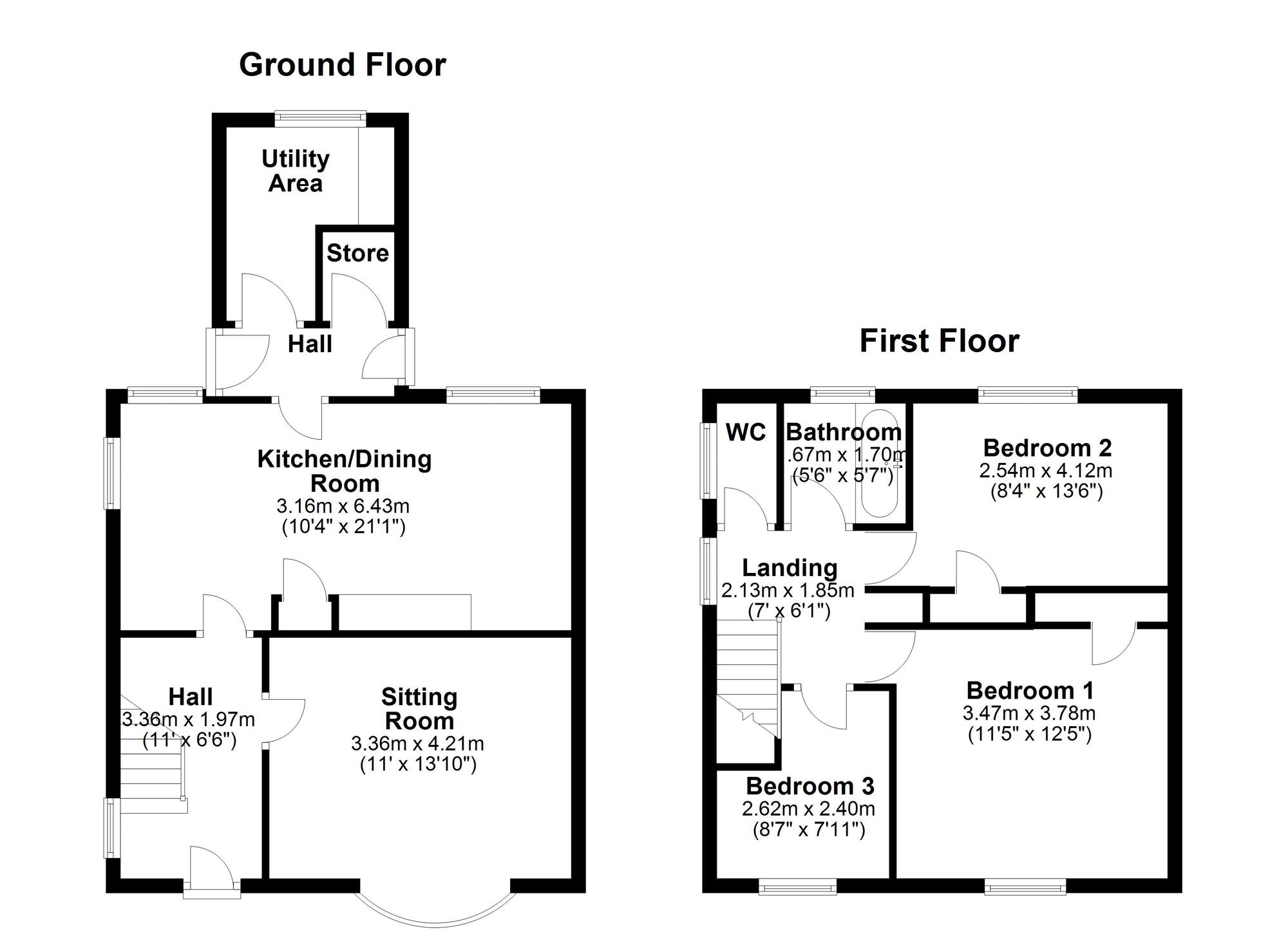Floorplan of 3 bedroom Semi Detached House for sale, Leabank, Newcastle upon Tyne, Tyne and Wear, NE15