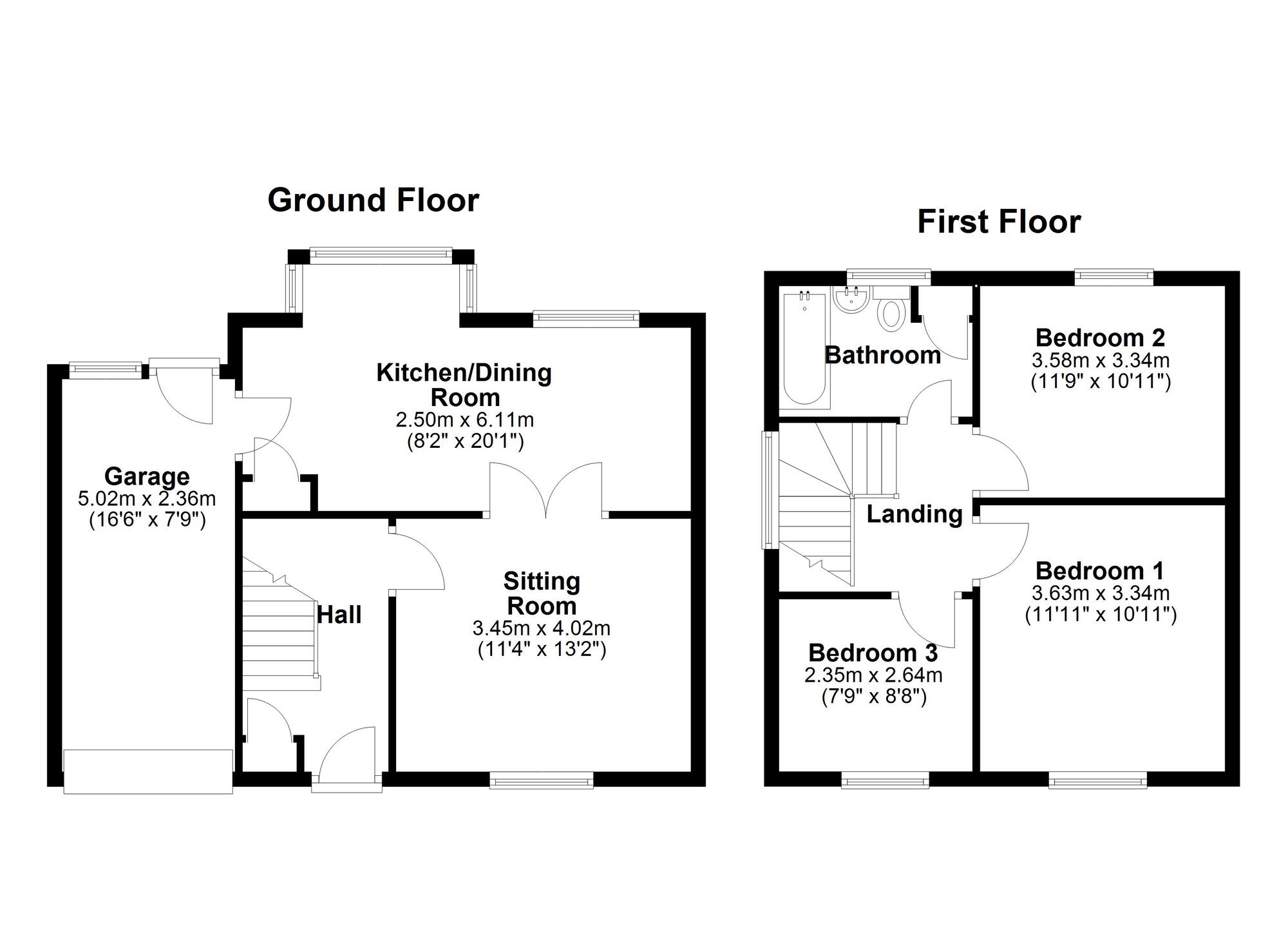 Floorplan of 3 bedroom Semi Detached House for sale, Aisgill Drive, Newcastle Upon Tyne, NE5
