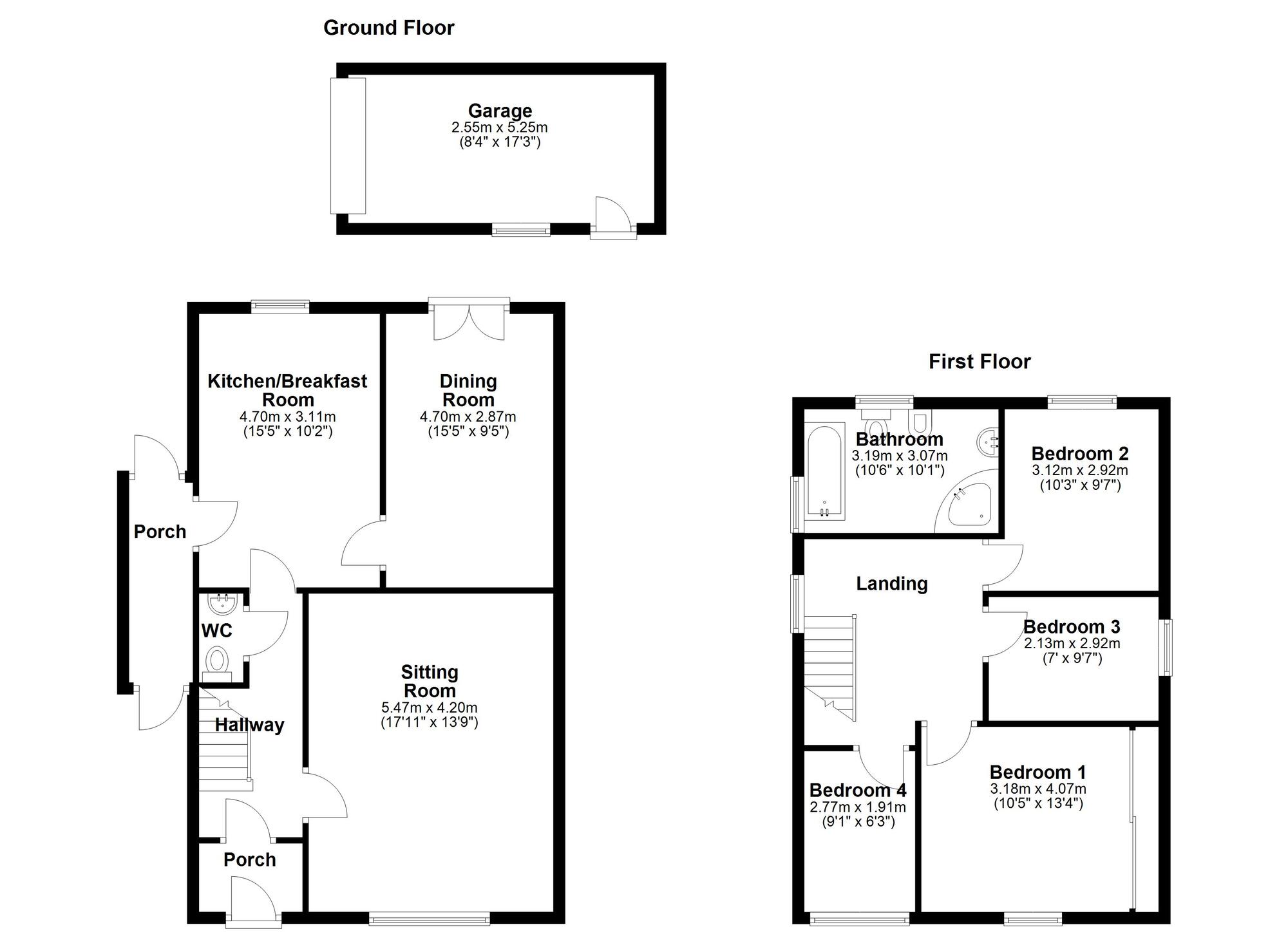 Floorplan of 4 bedroom Detached House for sale, The Green, Walbottle, Tyne and Wear, NE15