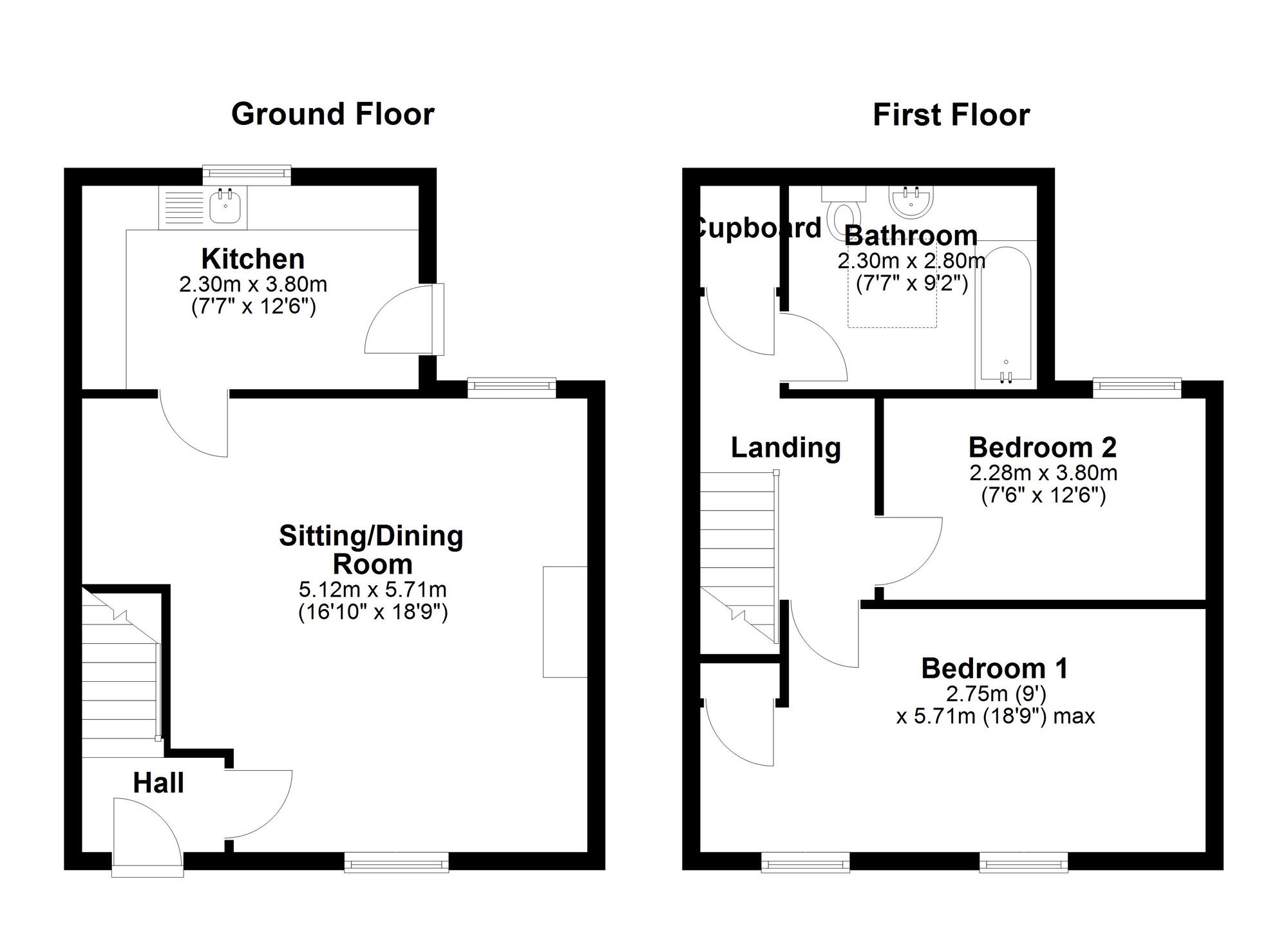 Floorplan of 2 bedroom Mid Terrace House for sale, Thomas Street, Newcastle upon Tyne, Tyne and Wear, NE5