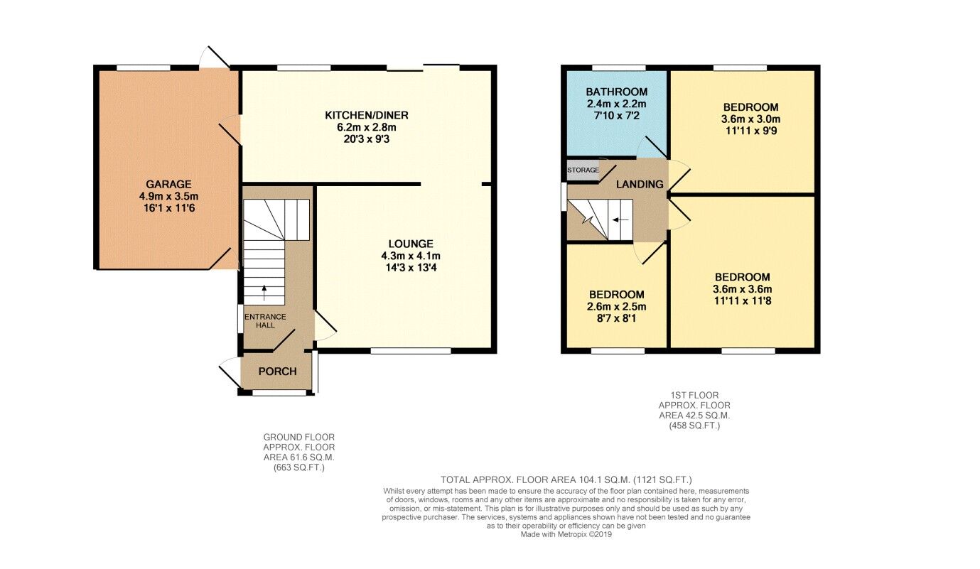 Floorplan of 3 bedroom Semi Detached House for sale, Silloth Avenue, Newcastle upon Tyne, Tyne and Wear, NE5