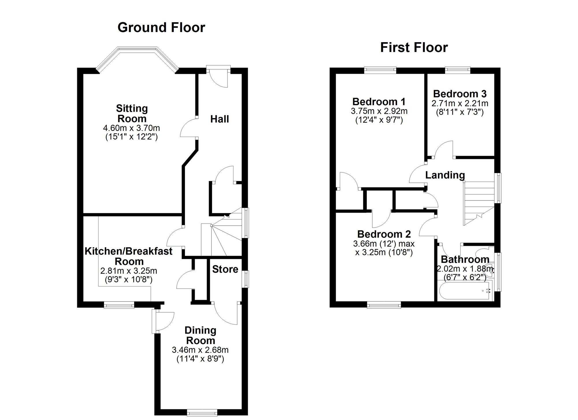 Floorplan of 3 bedroom Semi Detached House for sale, Northcote Avenue, Newcastle upon Tyne, Tyne and Wear, NE5