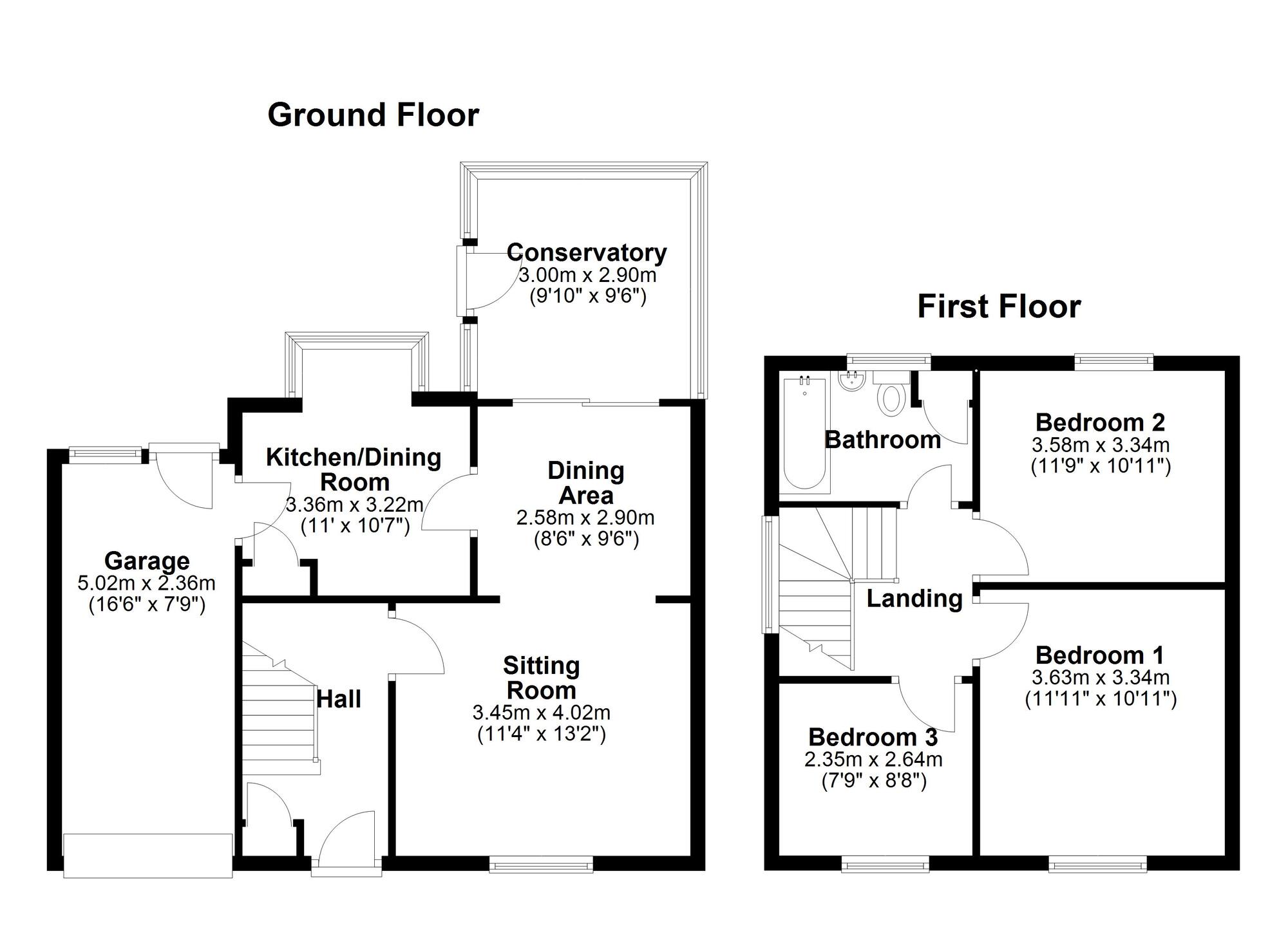 Floorplan of 3 bedroom Semi Detached House for sale, Aisgill Drive, Newcastle upon Tyne, Tyne and Wear, NE5