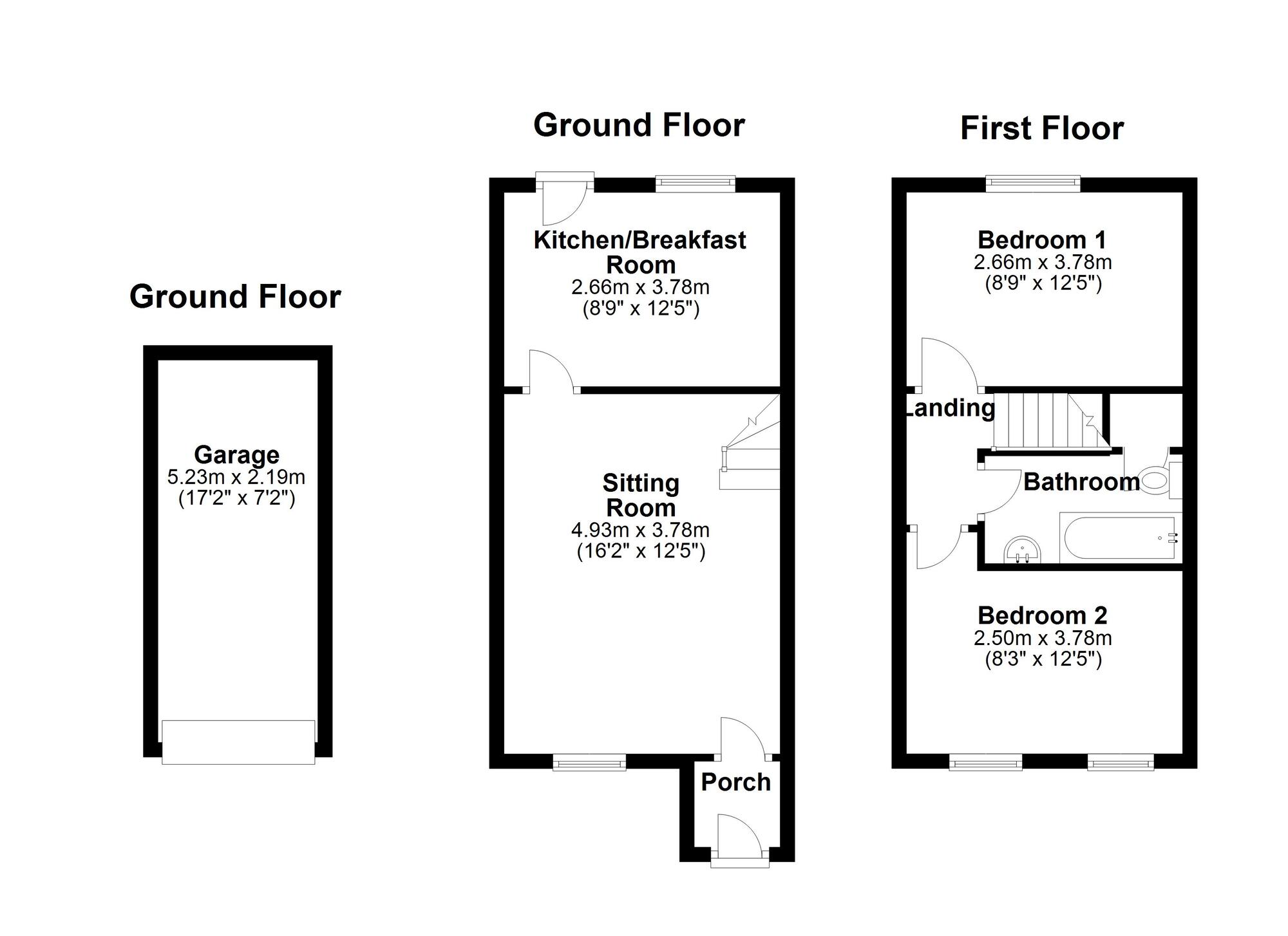 Floorplan of 2 bedroom Mid Terrace House for sale, Elmwood, Lemington, Tyne and Wear, NE15