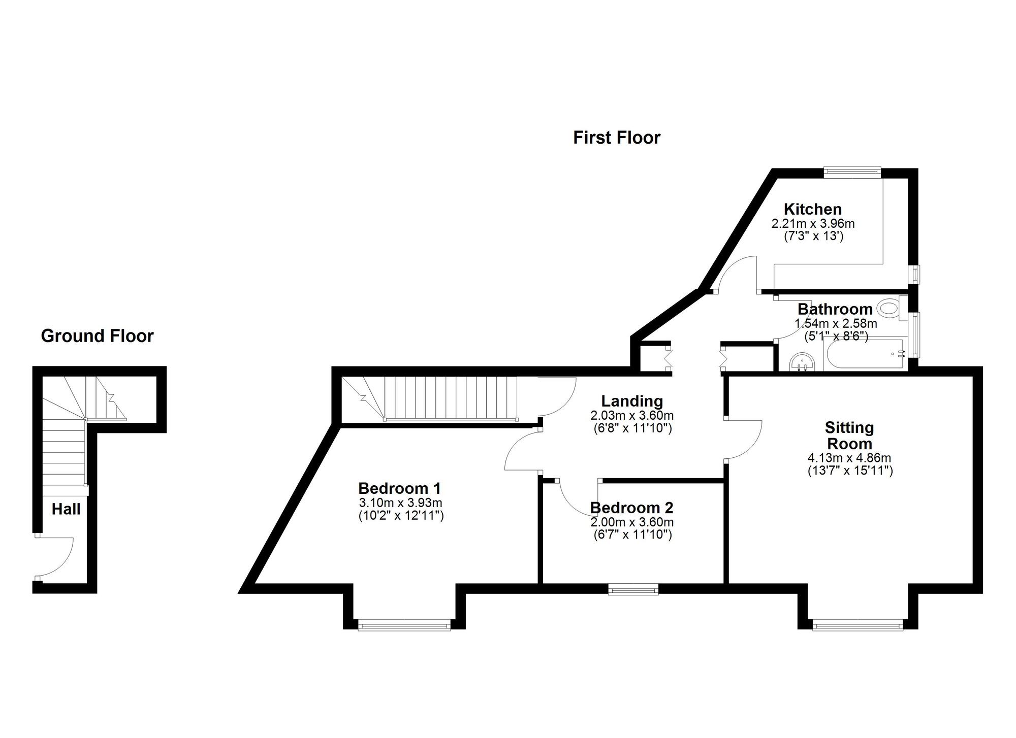 Floorplan of 2 bedroom  Flat for sale, Cross Morpeth Street, Newcastle upon Tyne, Tyne and Wear, NE2