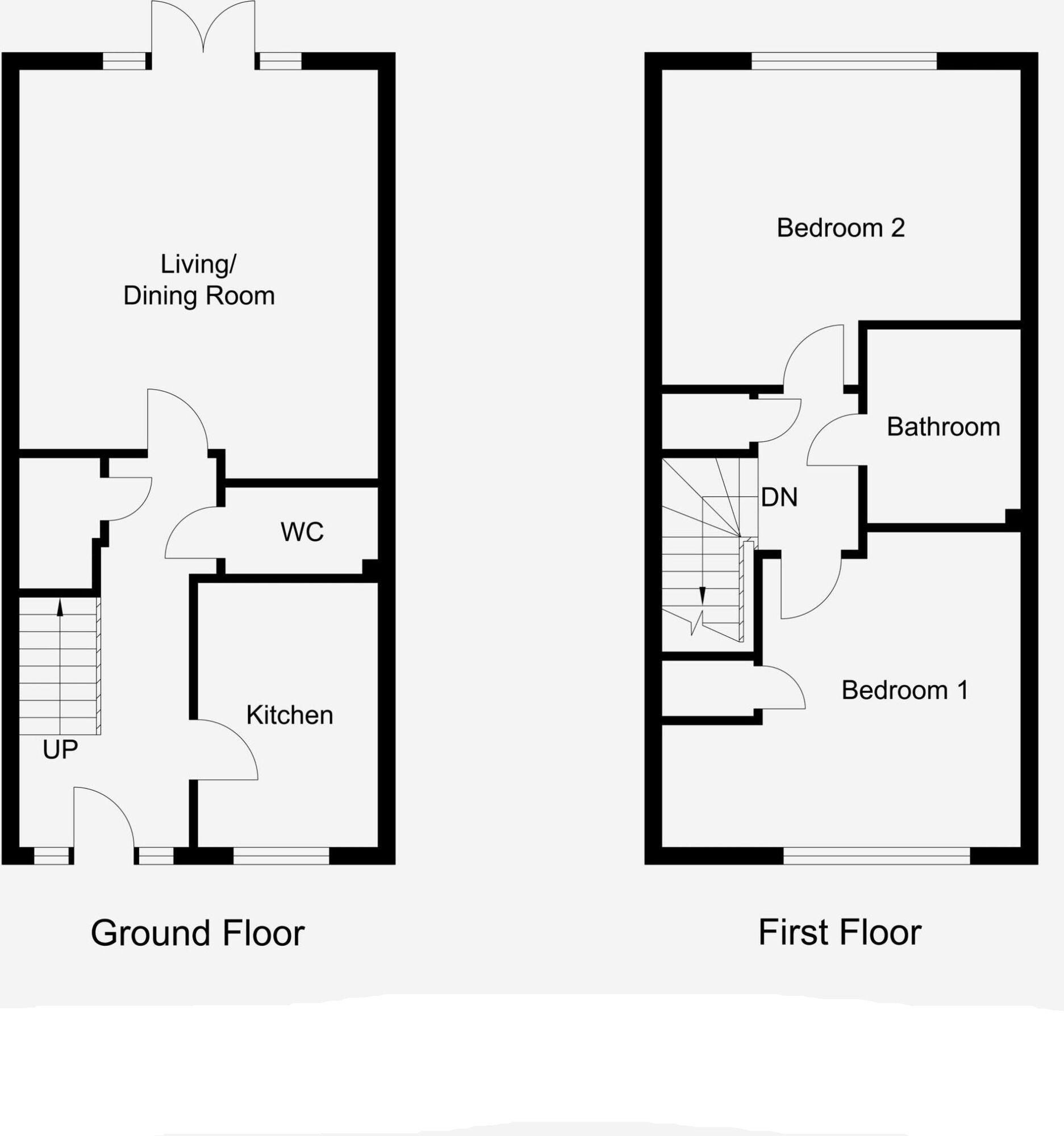 Floorplan of 2 bedroom Semi Detached House for sale, Featherwood Avenue, Newcastle upon Tyne, Tyne and Wear, NE15