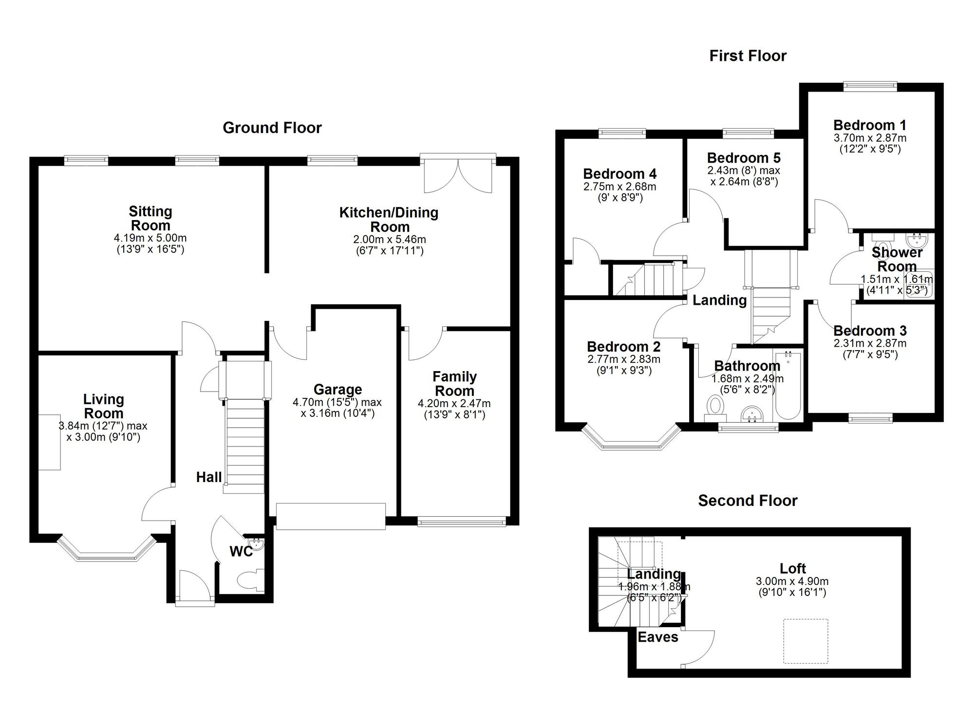 Floorplan of 5 bedroom Semi Detached House for sale, Reedsmouth Place, Newcastle upon Tyne, Tyne and Wear, NE5