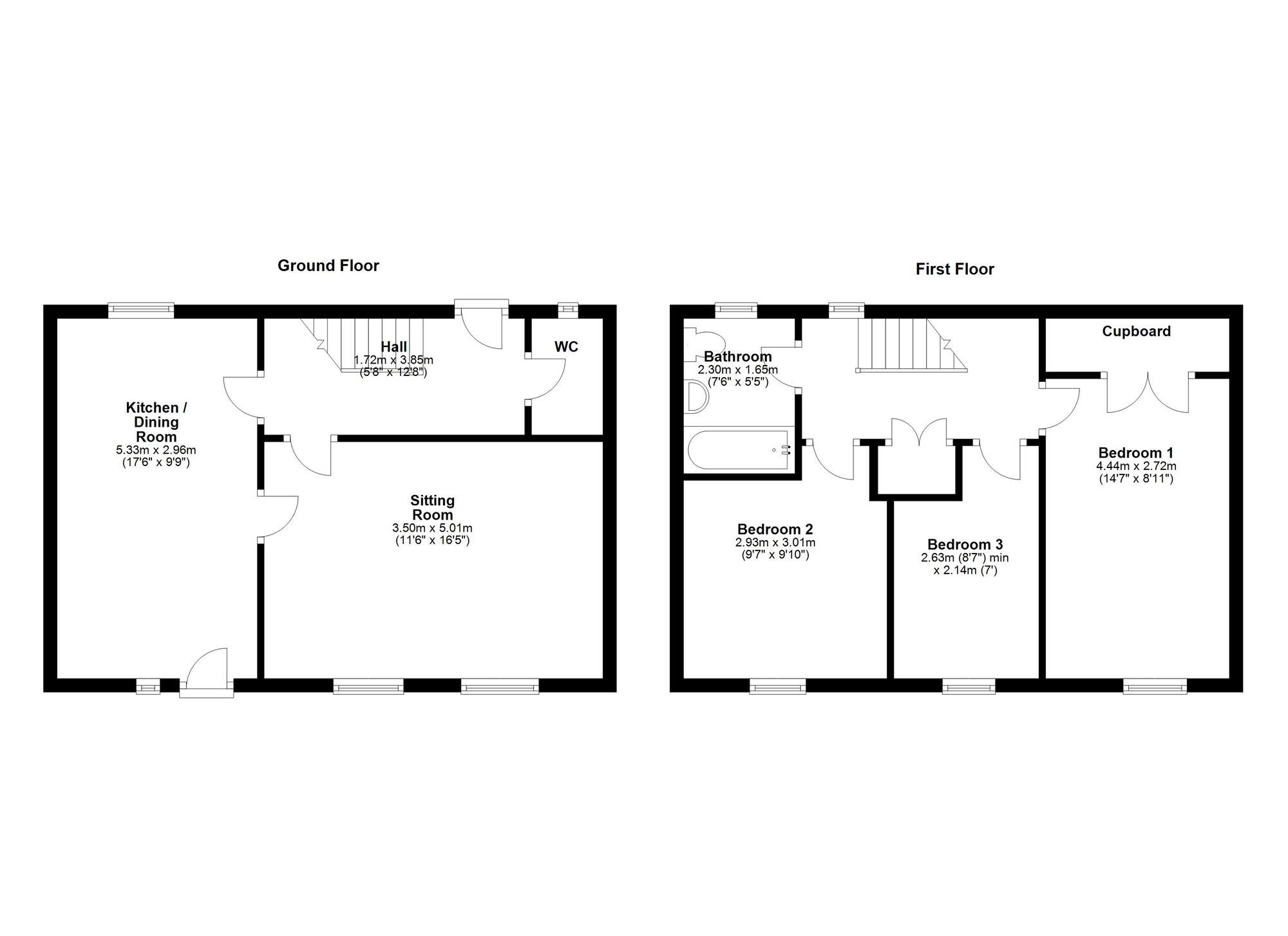 Floorplan of 3 bedroom End Terrace House for sale, Brecon Close, Newcastle upon Tyne, Tyne and Wear, NE5