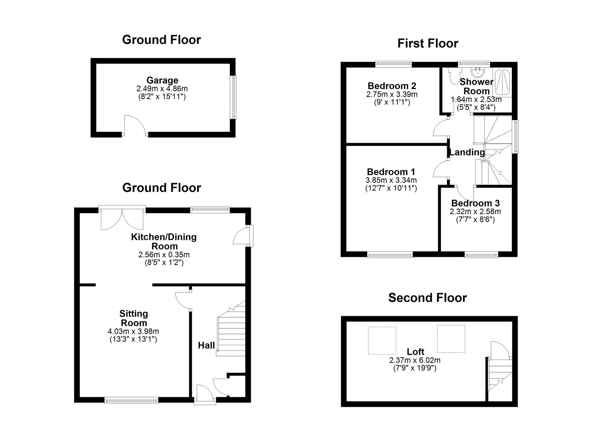 Floorplan of 3 bedroom Semi Detached House for sale, Hillhead Parkway, Newcastle upon Tyne, Tyne and Wear, NE5