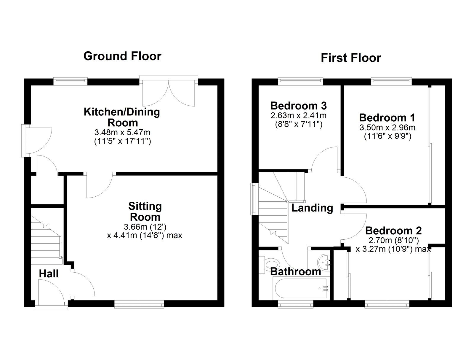 Floorplan of 3 bedroom Semi Detached House for sale, Ayton Close, Newcastle upon Tyne, Tyne and Wear, NE5