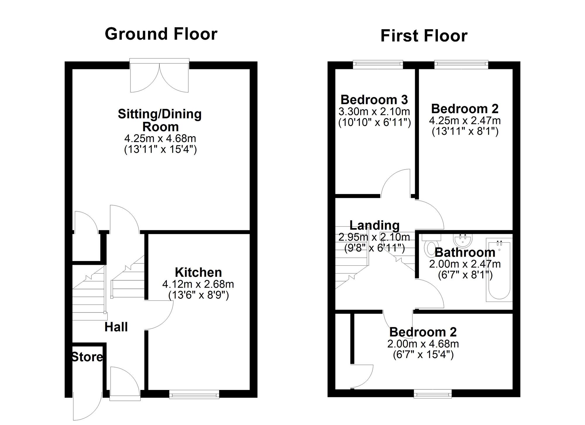 Floorplan of 3 bedroom Mid Terrace House for sale, Elswick Road, Newcastle upon Tyne, Tyne and Wear, NE4