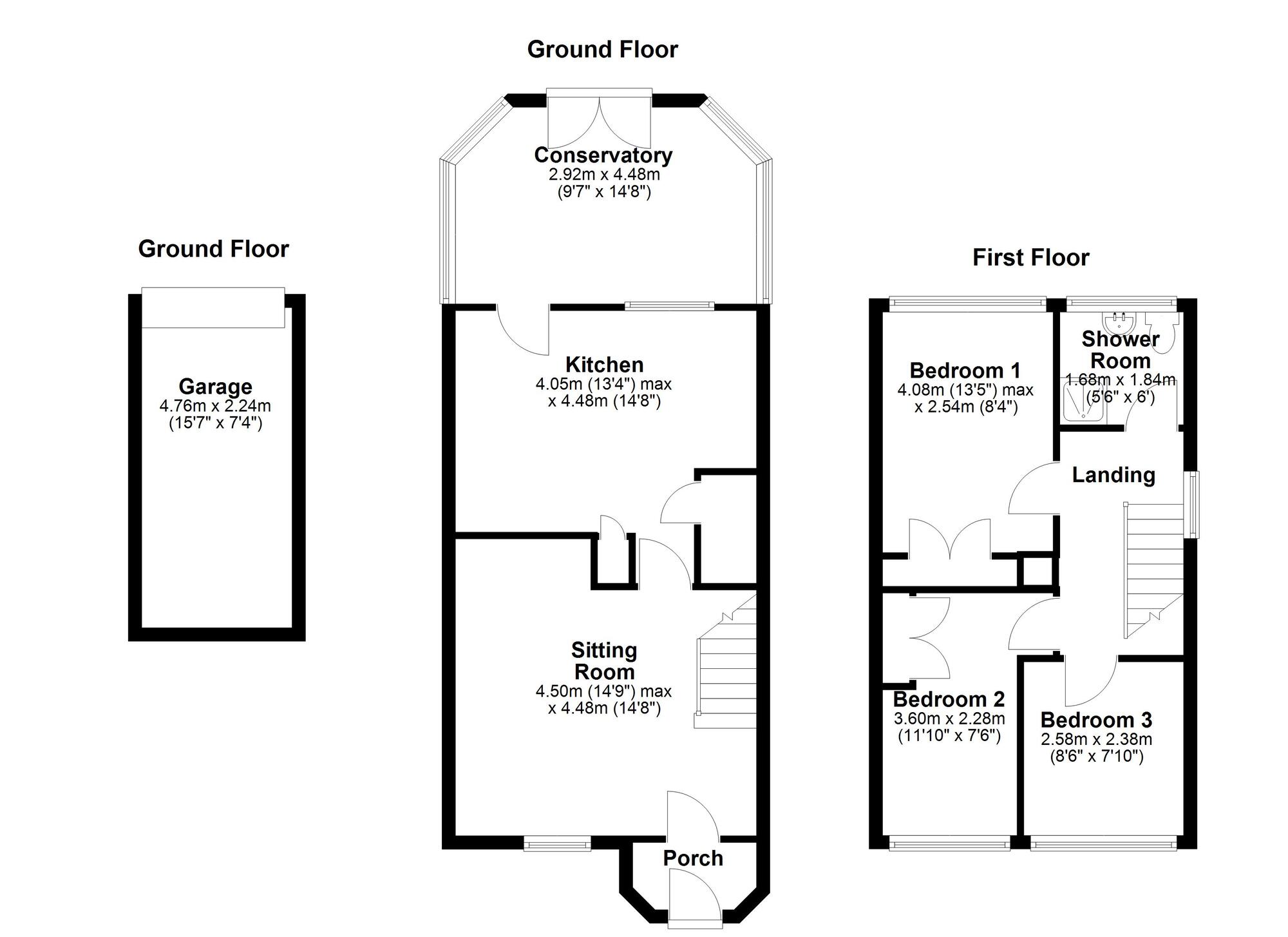 Floorplan of 3 bedroom End Terrace House for sale, Burnham Avenue, Newcastle upon Tyne, Tyne and Wear, NE15