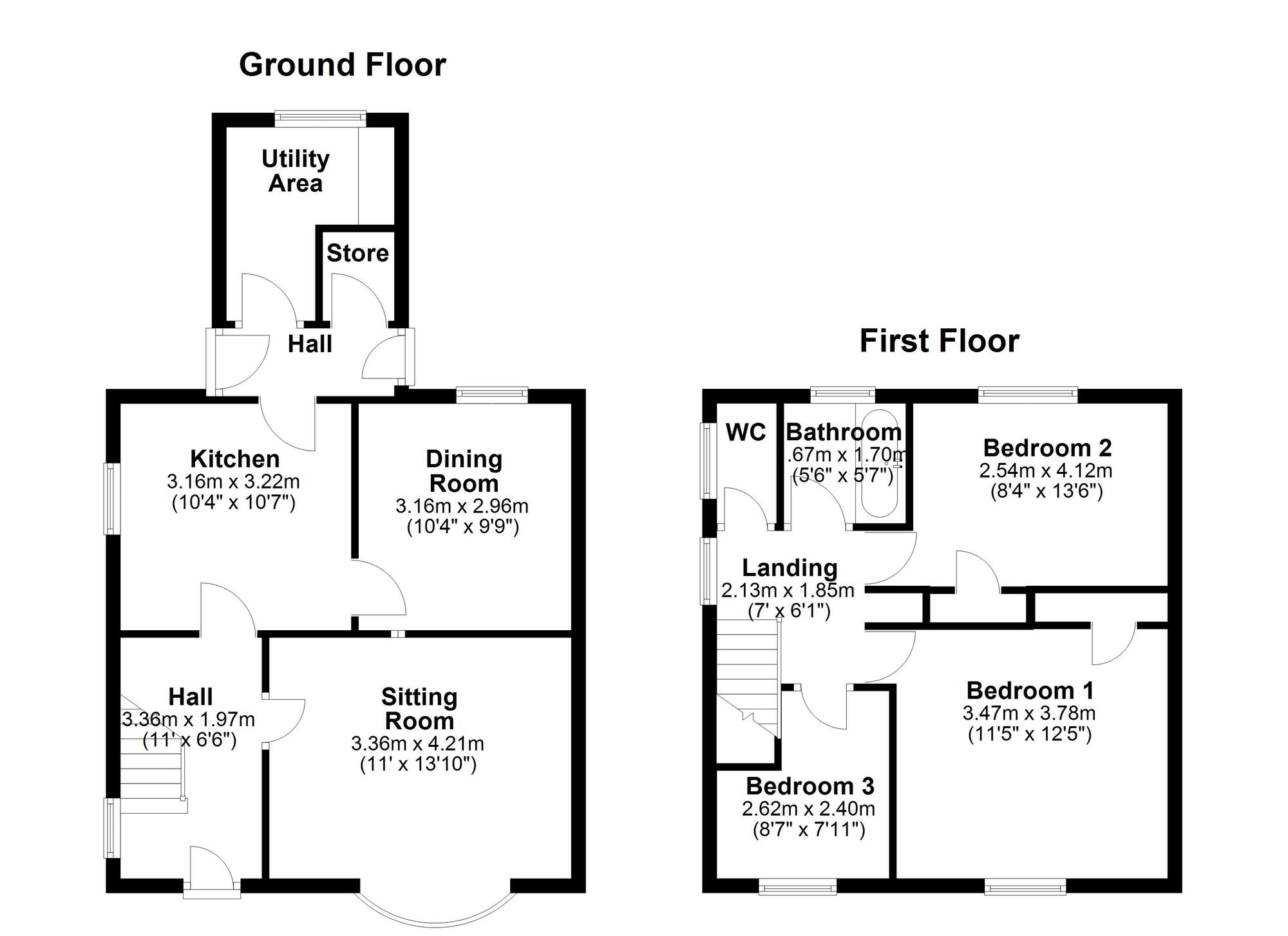 Floorplan of 3 bedroom End Terrace House for sale, Leabank, Newcastle upon Tyne, Tyne and Wear, NE15