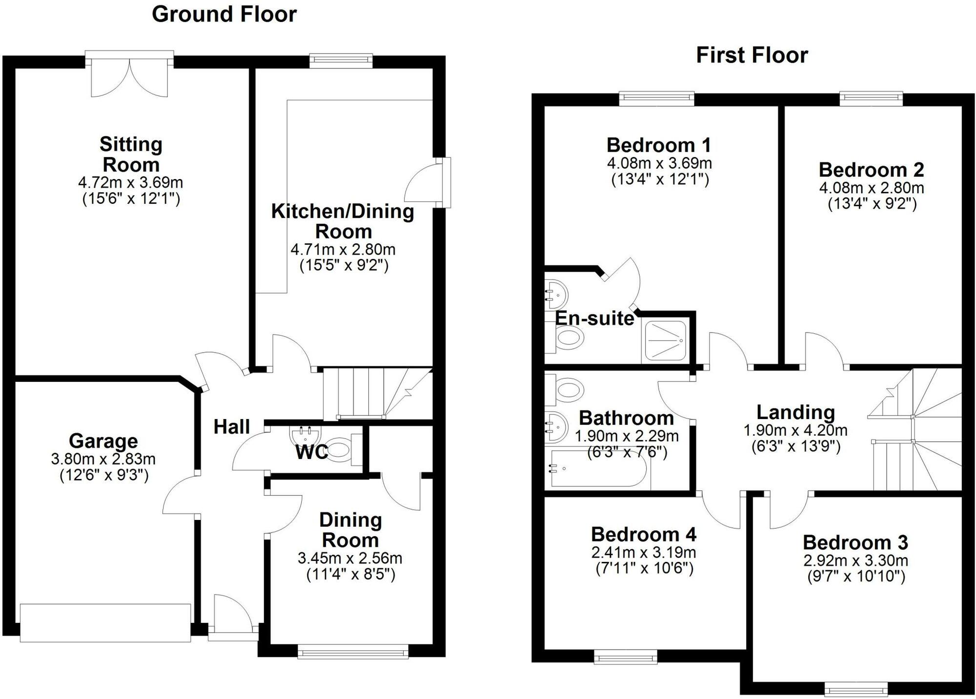 Floorplan of 4 bedroom Detached House for sale, Risby Mews, Newcastle upon Tyne, Tyne and Wear, NE5