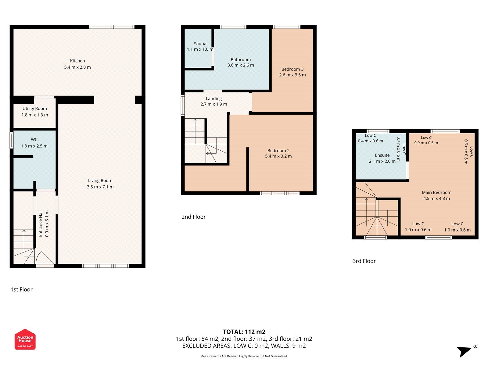 Floorplan of 3 bedroom Semi Detached House for sale, Ellesmere Avenue, Westerhope, Tyne and Wear, NE5