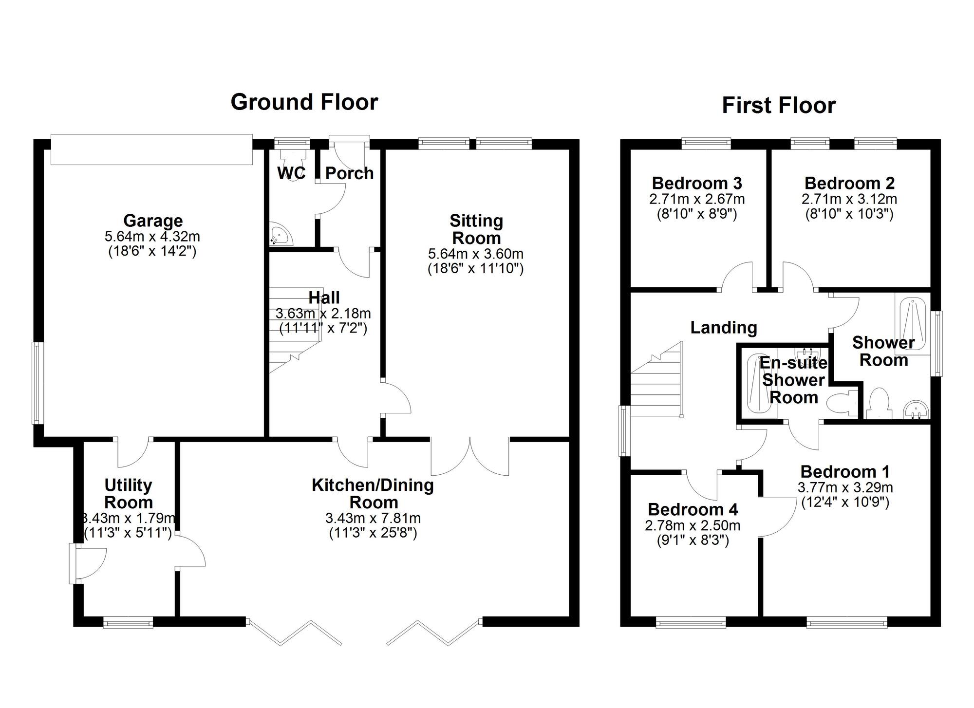 Floorplan of 4 bedroom Detached House for sale, Abbey Drive, Newcastle upon Tyne, Tyne and Wear, NE5