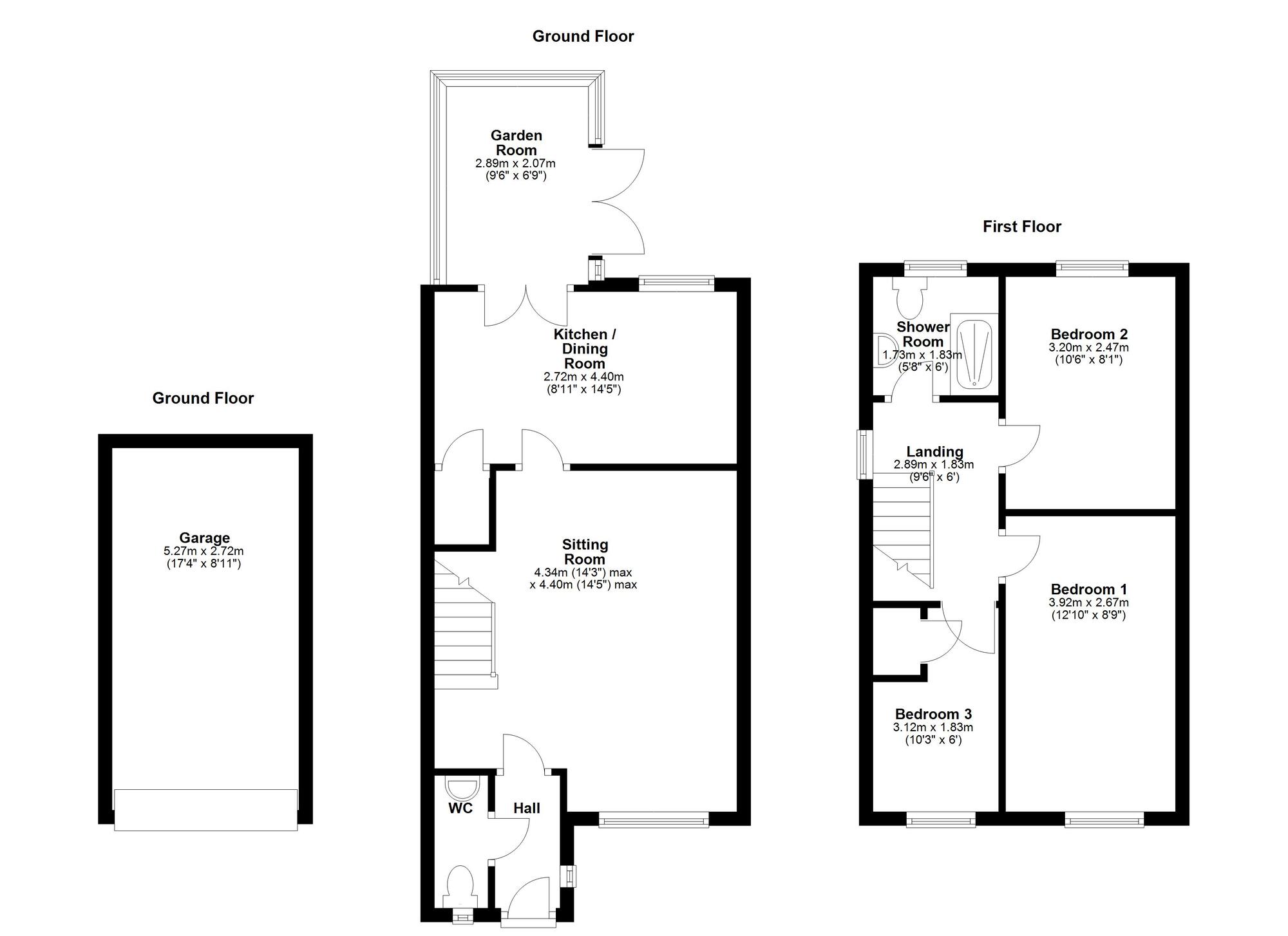 Floorplan of 3 bedroom Semi Detached House for sale, Redewood Close, Newcastle upon Tyne, Tyne and Wear, NE5