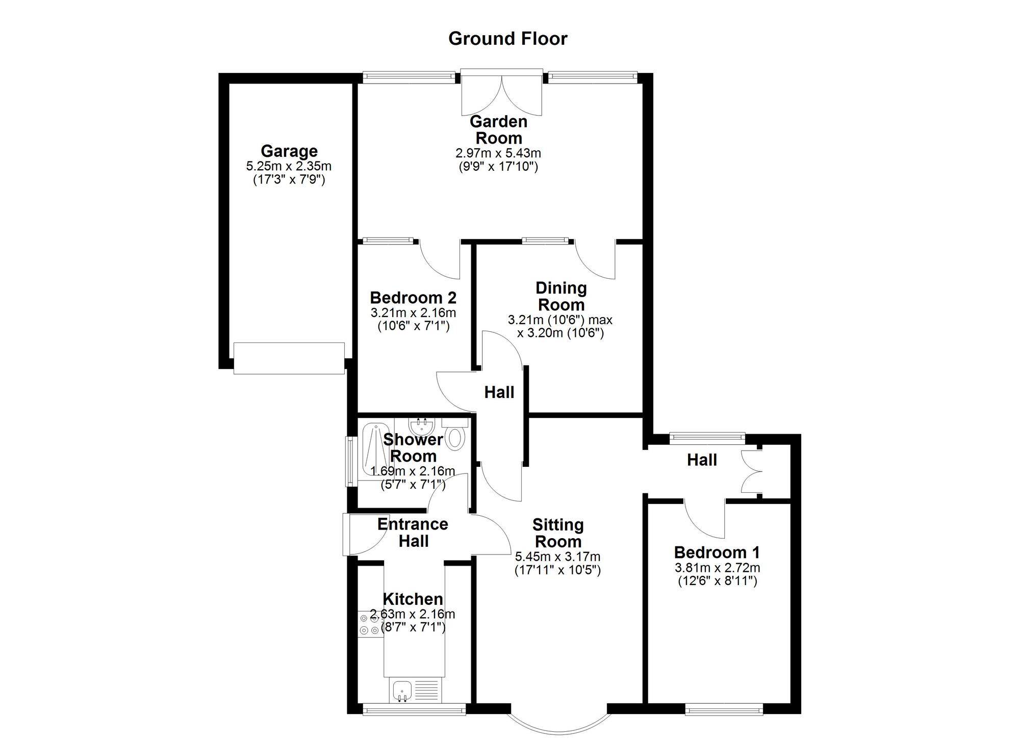 Floorplan of 3 bedroom Detached Bungalow for sale, Aldeburgh Avenue, Newcastle upon Tyne, Tyne and Wear, NE15