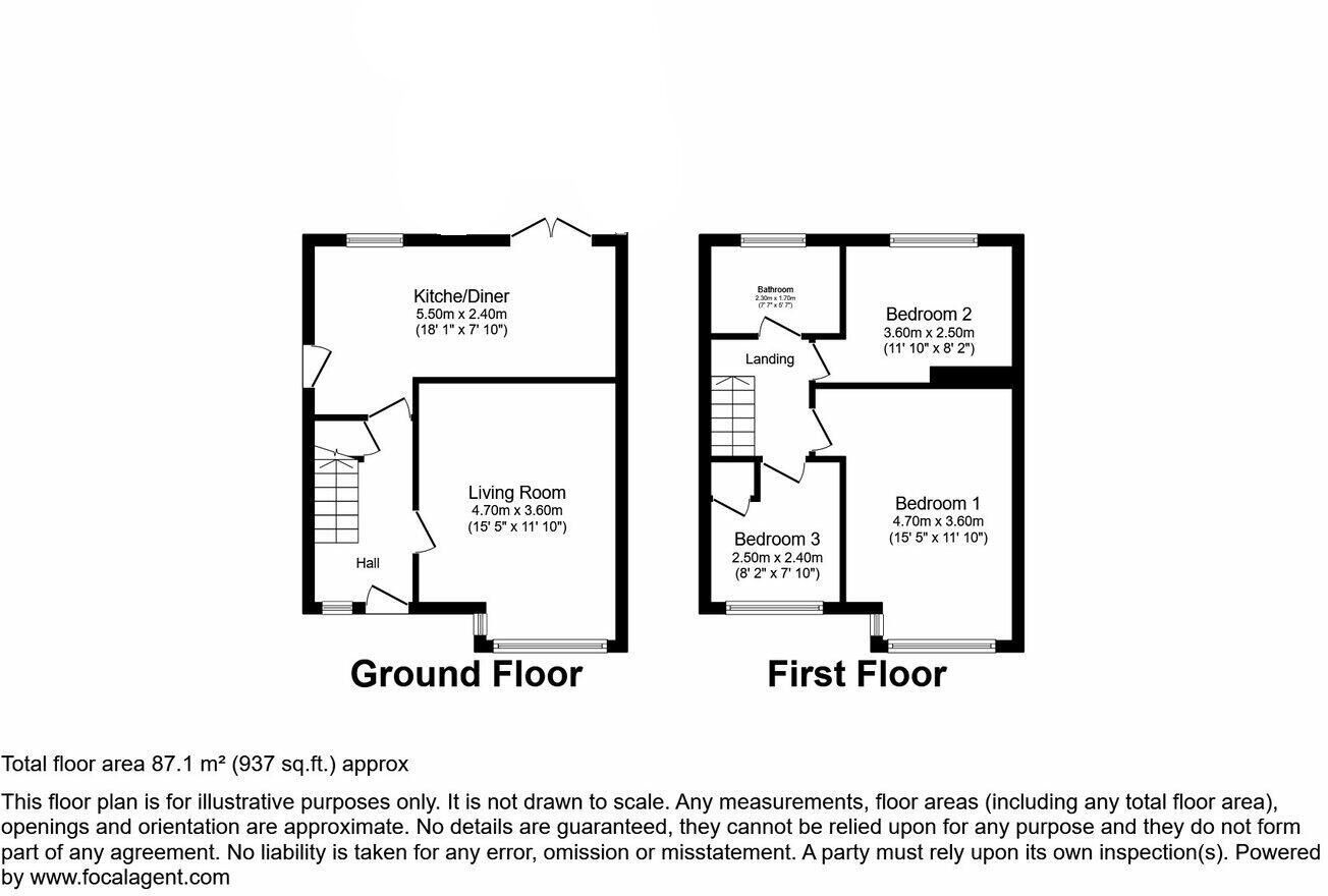 Floorplan of 3 bedroom Semi Detached House to rent, Hillside Avenue, Newcastle upon Tyne, Tyne and Wear, NE15