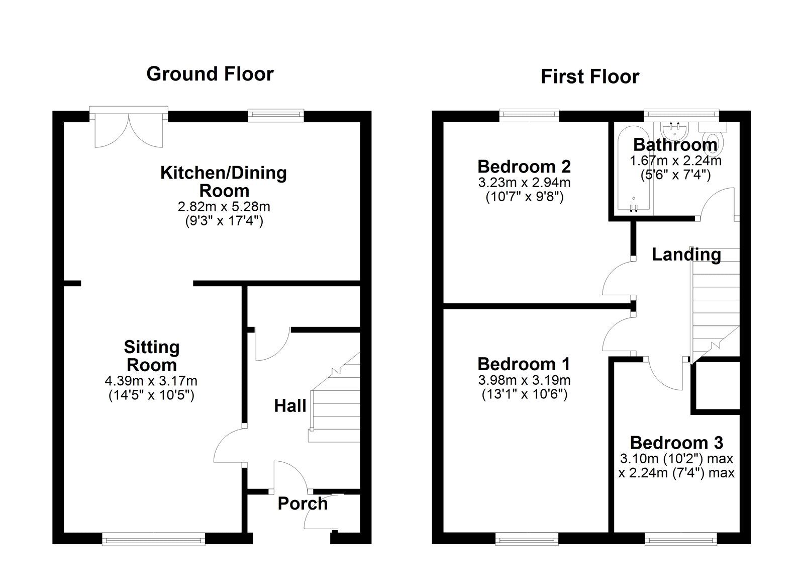 Floorplan of 3 bedroom Mid Terrace House for sale, Hedgehope Road, Newcastle upon Tyne, Tyne and Wear, NE5