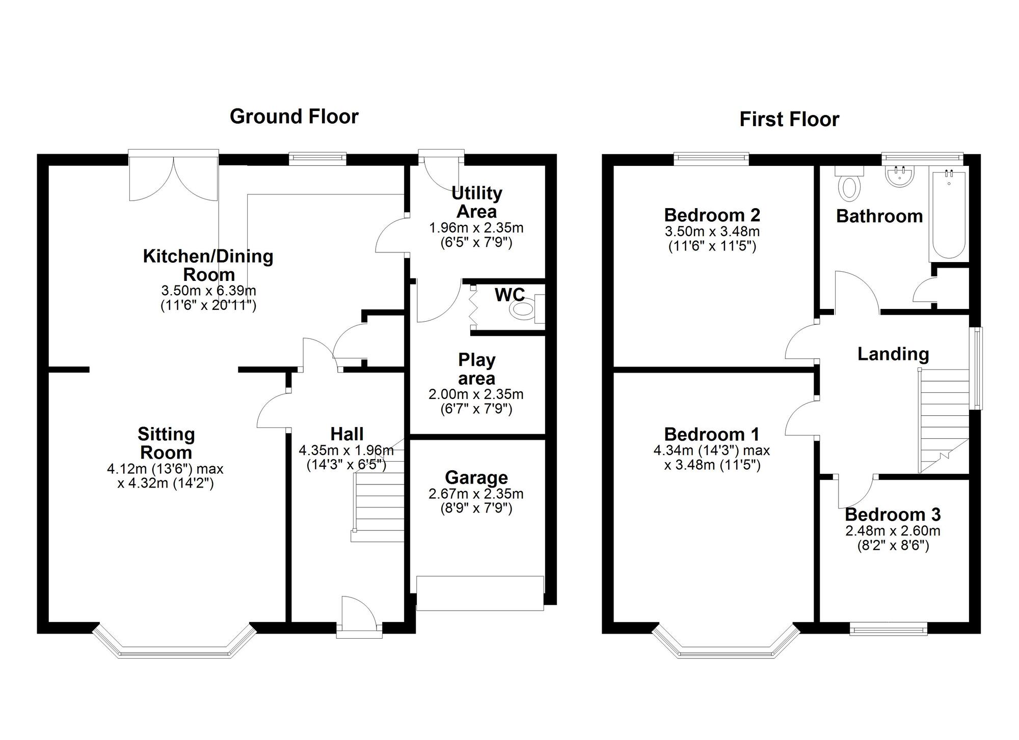Floorplan of 3 bedroom Semi Detached House for sale, Chapel House Drive, Newcastle upon Tyne, Tyne and Wear, NE5