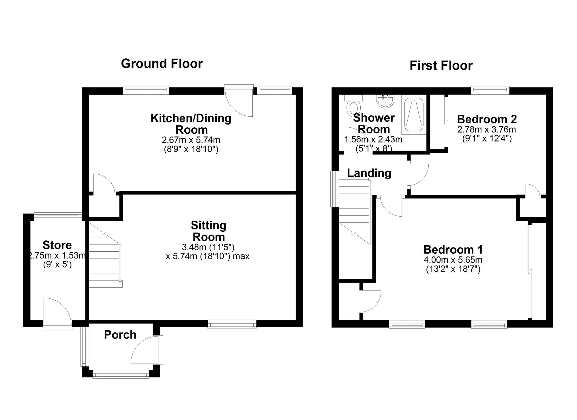 Floorplan of 2 bedroom Semi Detached House for sale, Linnel Drive, Newcastle upon Tyne, Tyne and Wear, NE15