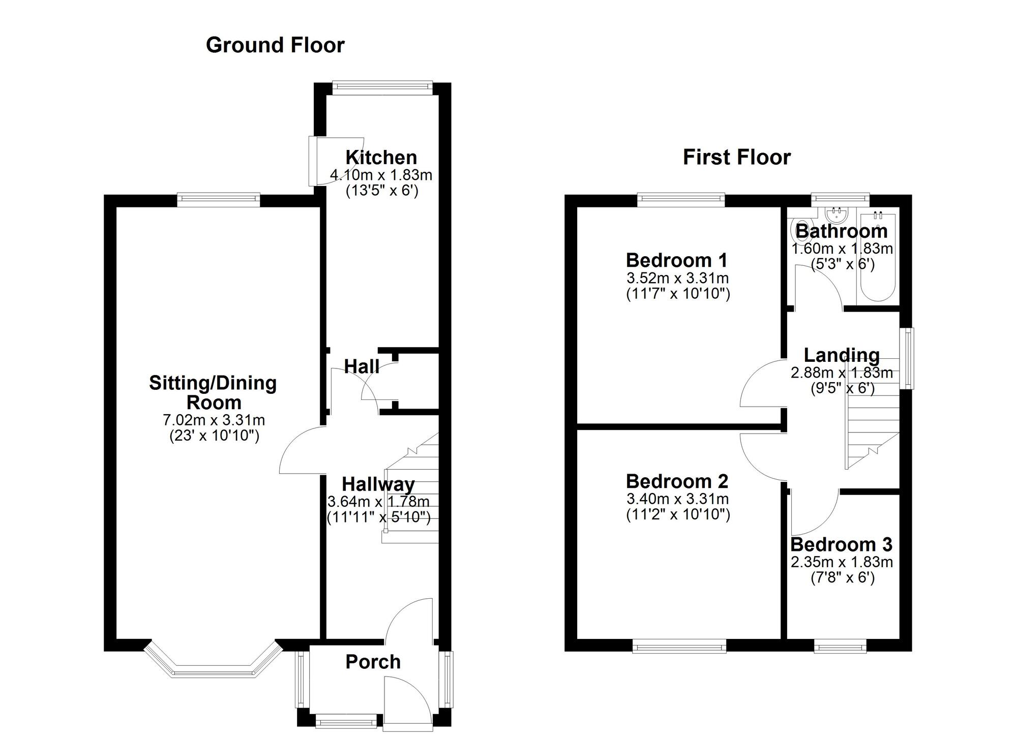Floorplan of 3 bedroom Semi Detached House for sale, Heighley Street, Newcastle upon Tyne, Tyne and Wear, NE15