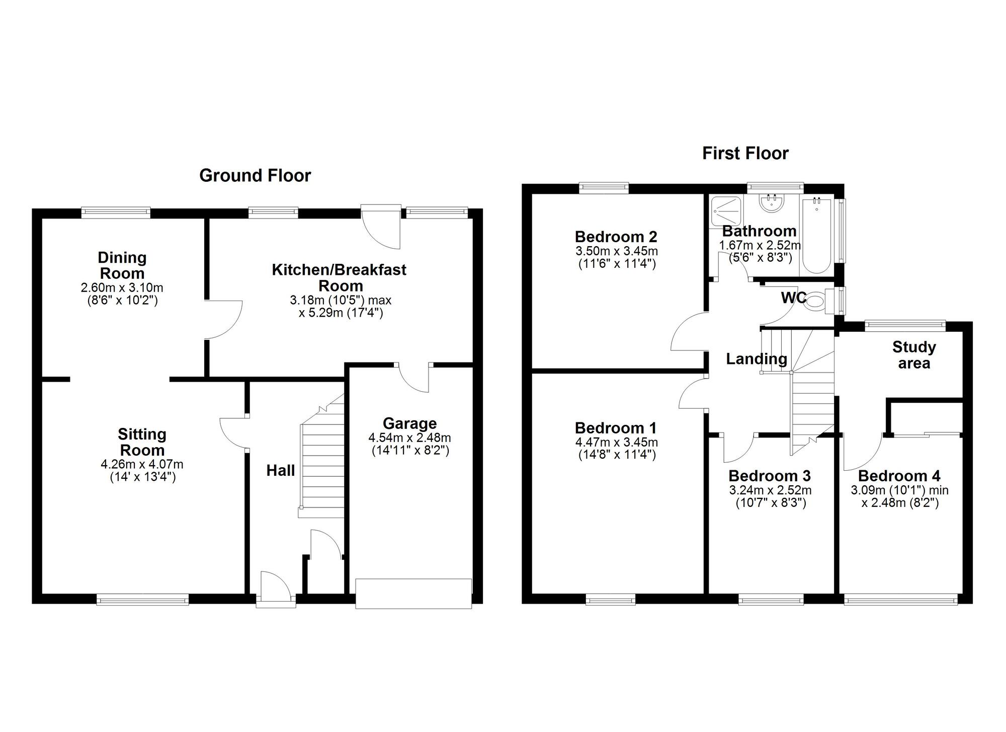 Floorplan of 4 bedroom Semi Detached House for sale, Dunbar Close, Newcastle upon Tyne, Tyne and Wear, NE5