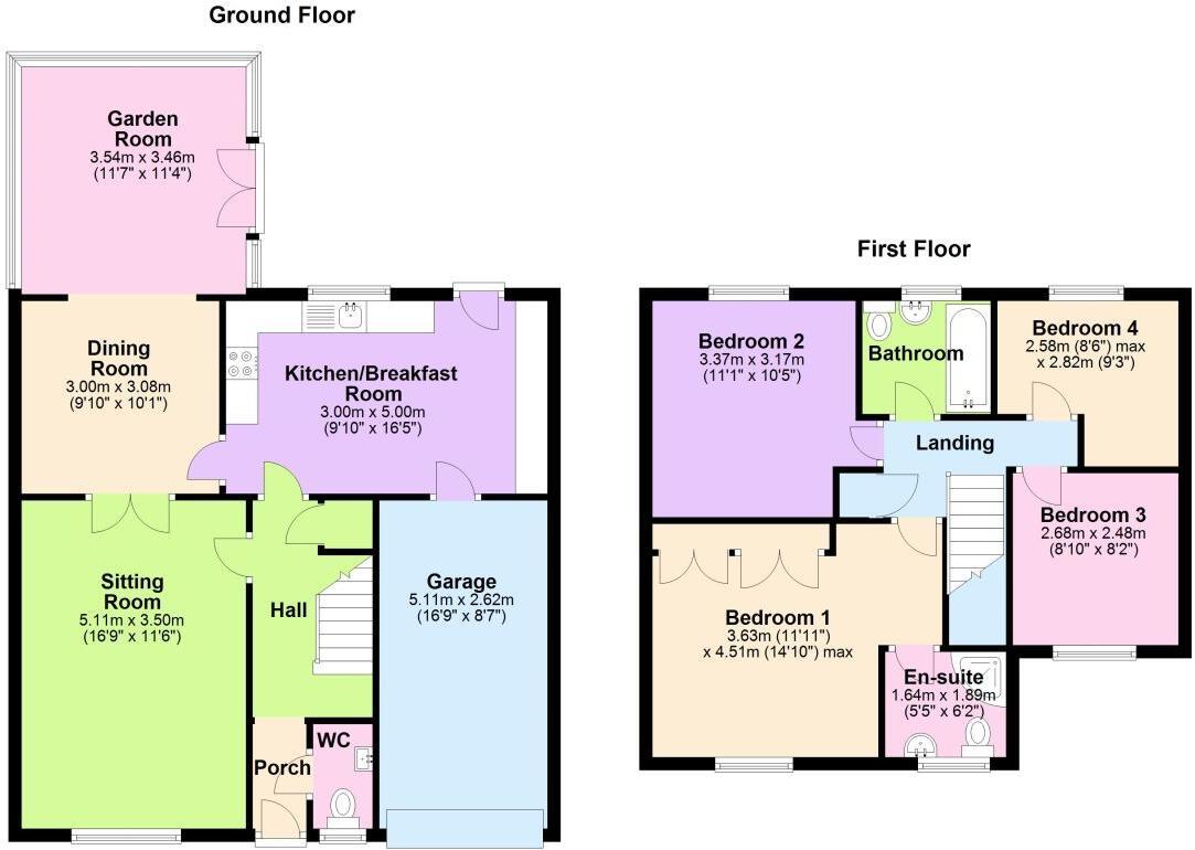 Floorplan of 4 bedroom Detached House for sale, Deansfield Grove, North Walbottle, Tyne and Wear, NE15