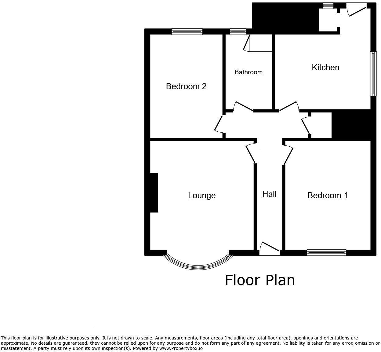 Floorplan of 2 bedroom  Flat to rent, Ovington Grove, Newcastle upon Tyne, Tyne and Wear, NE5