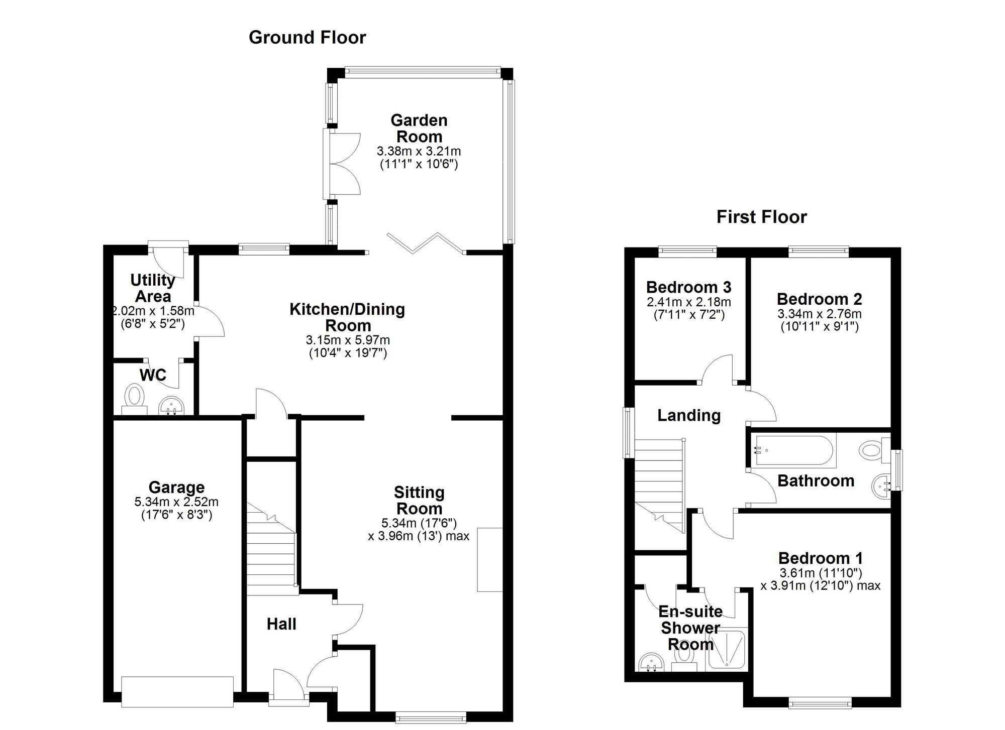 Floorplan of 3 bedroom Detached House for sale, Queensbury Drive, North Walbottle, Tyne and Wear, NE15