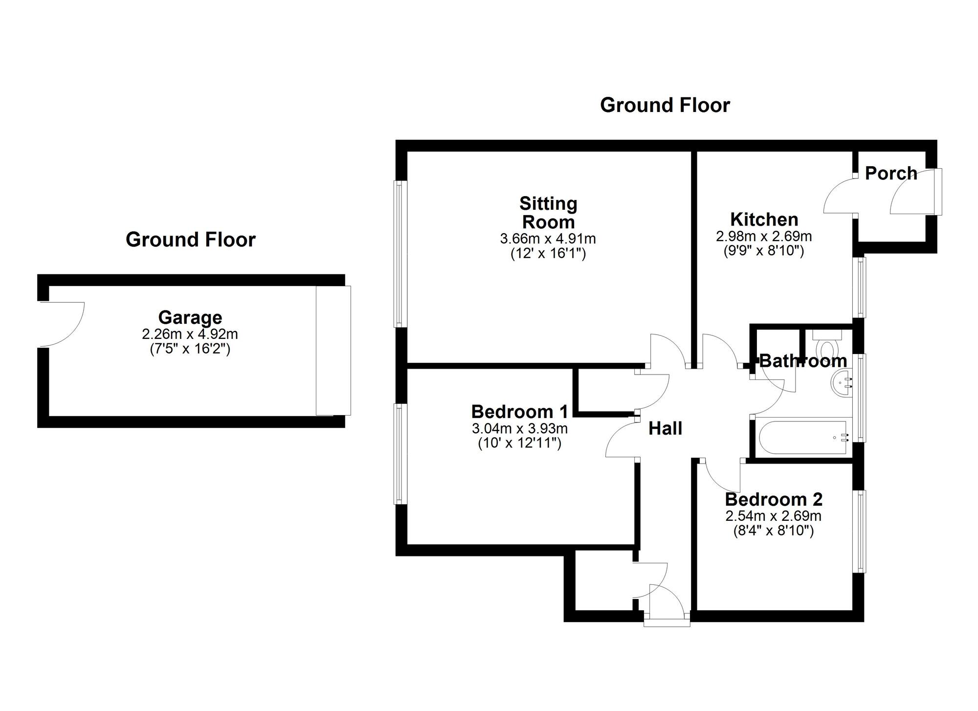 Floorplan of 2 bedroom  Flat for sale, Hillhead Parkway, Newcastle upon Tyne, Tyne and Wear, NE5