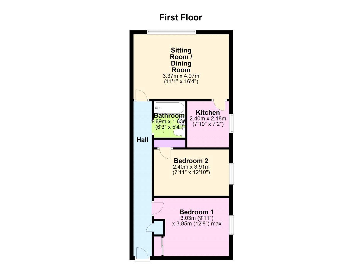 Floorplan of 2 bedroom  Flat to rent, St. Just Place, Newcastle upon Tyne, Tyne and Wear, NE5