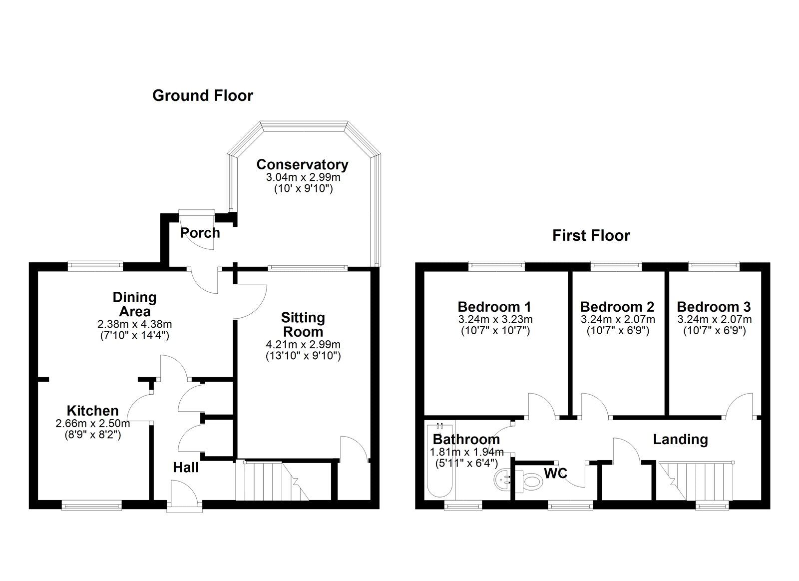 Floorplan of 3 bedroom Mid Terrace House for sale, Lowbiggin, Newcastle upon Tyne, Tyne and Wear, NE5