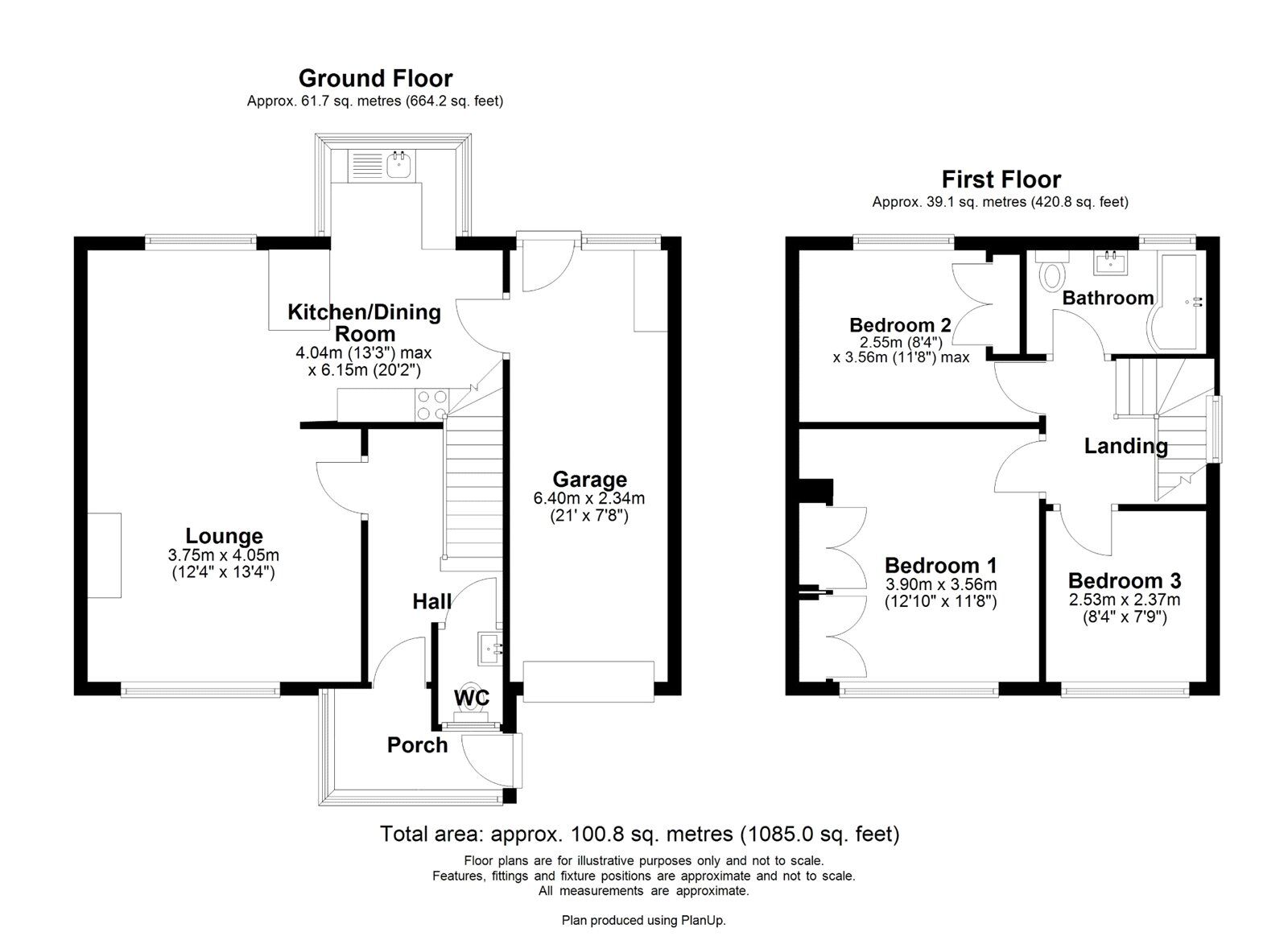 Floorplan of 3 bedroom Semi Detached House for sale, Chapel House Drive, Newcastle upon Tyne, Tyne and Wear, NE5