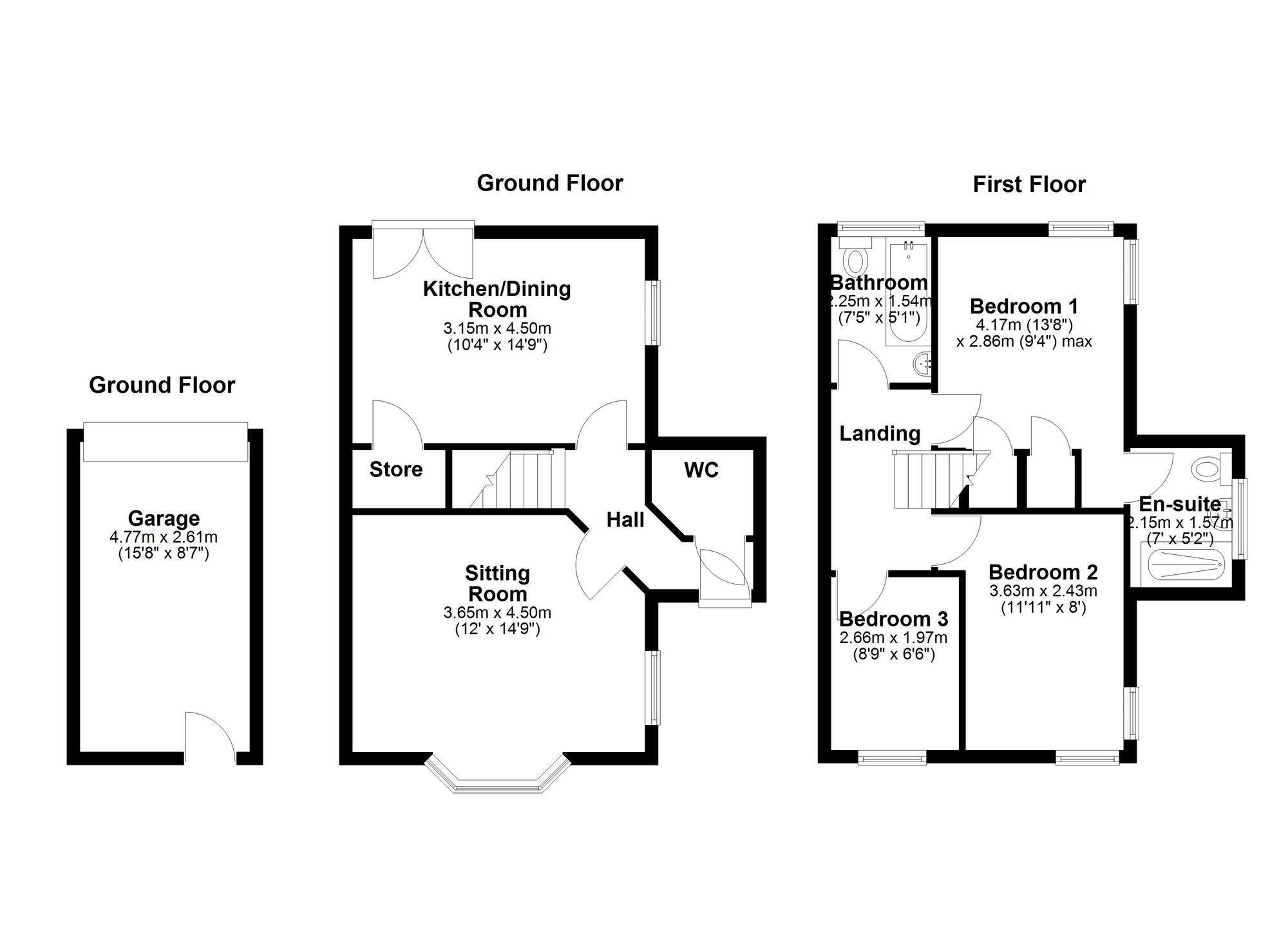 Floorplan of 3 bedroom Detached House for sale, Furness Grove, Newcastle upon Tyne, Tyne and Wear, NE5