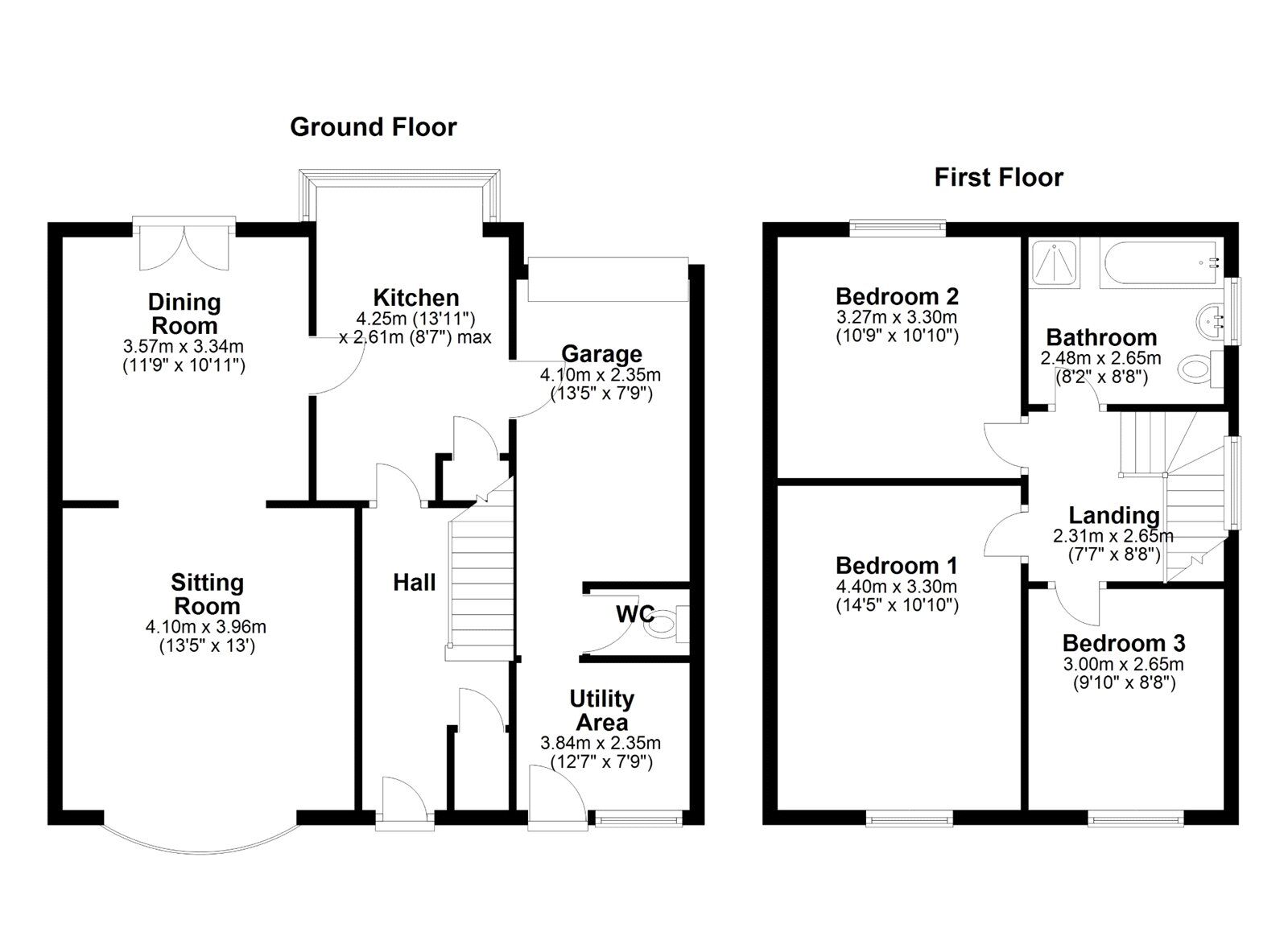 Floorplan of 3 bedroom Semi Detached House for sale, Aisgill Drive, Newcastle upon Tyne, Tyne and Wear, NE5