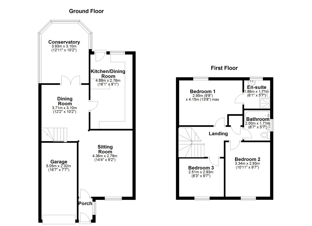 Floorplan of 3 bedroom Semi Detached House for sale, Milsted Court, North Walbottle, Tyne and Wear, NE15