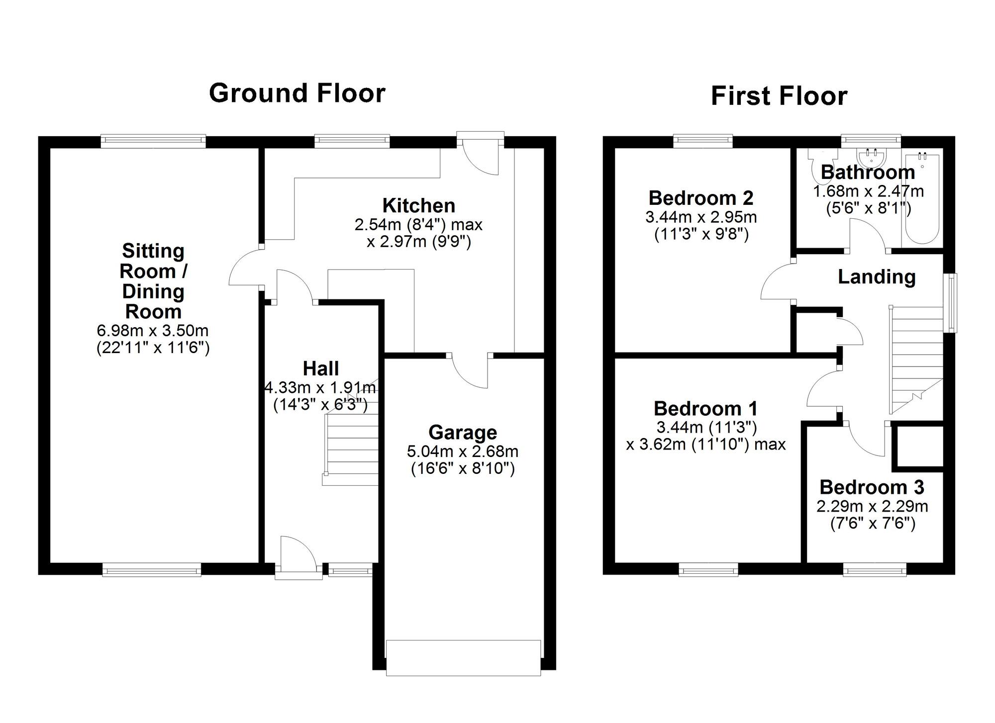 Floorplan of 3 bedroom Link Detached House for sale, Marsham Close, Newcastle upon Tyne, Tyne and Wear, NE15