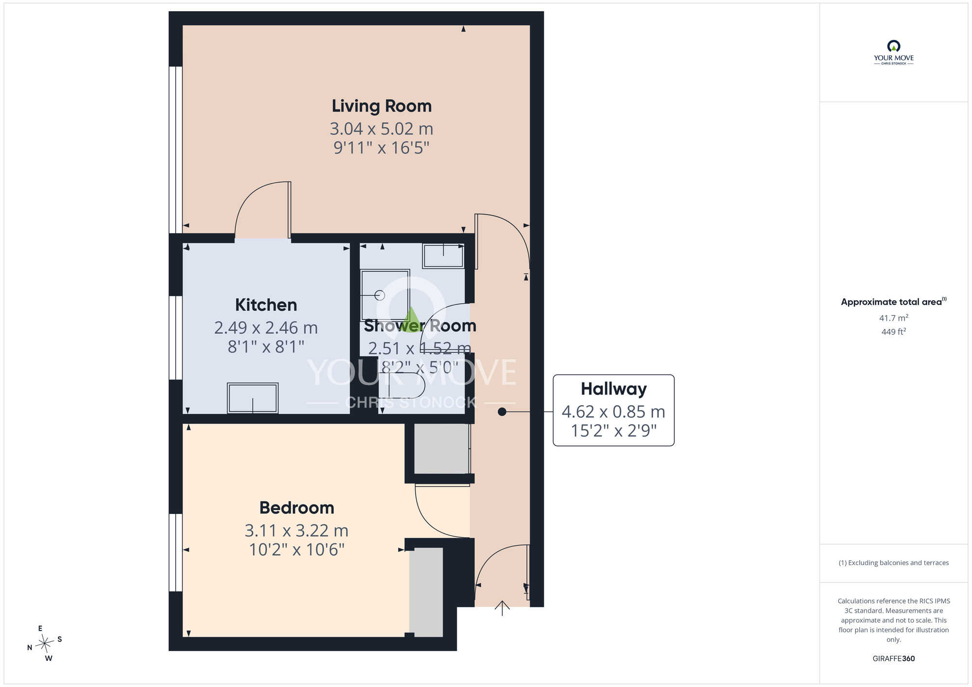 Floorplan of 1 bedroom Flat for sale, Windmill Court, Newcastle upon Tyne, Tyne and Wear, NE2