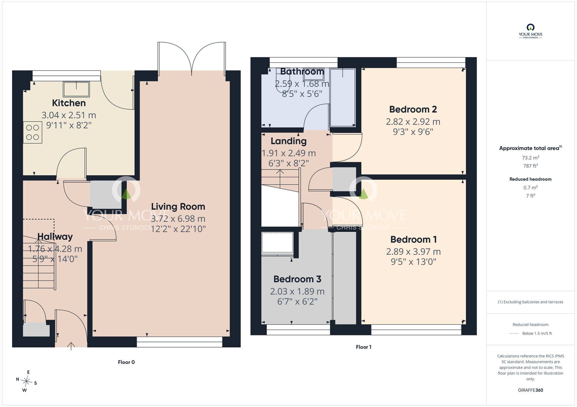 Floorplan of 3 bedroom Mid Terrace House for sale, Brancepeth Close, Newcastle upon Tyne, Tyne and Wear, NE15