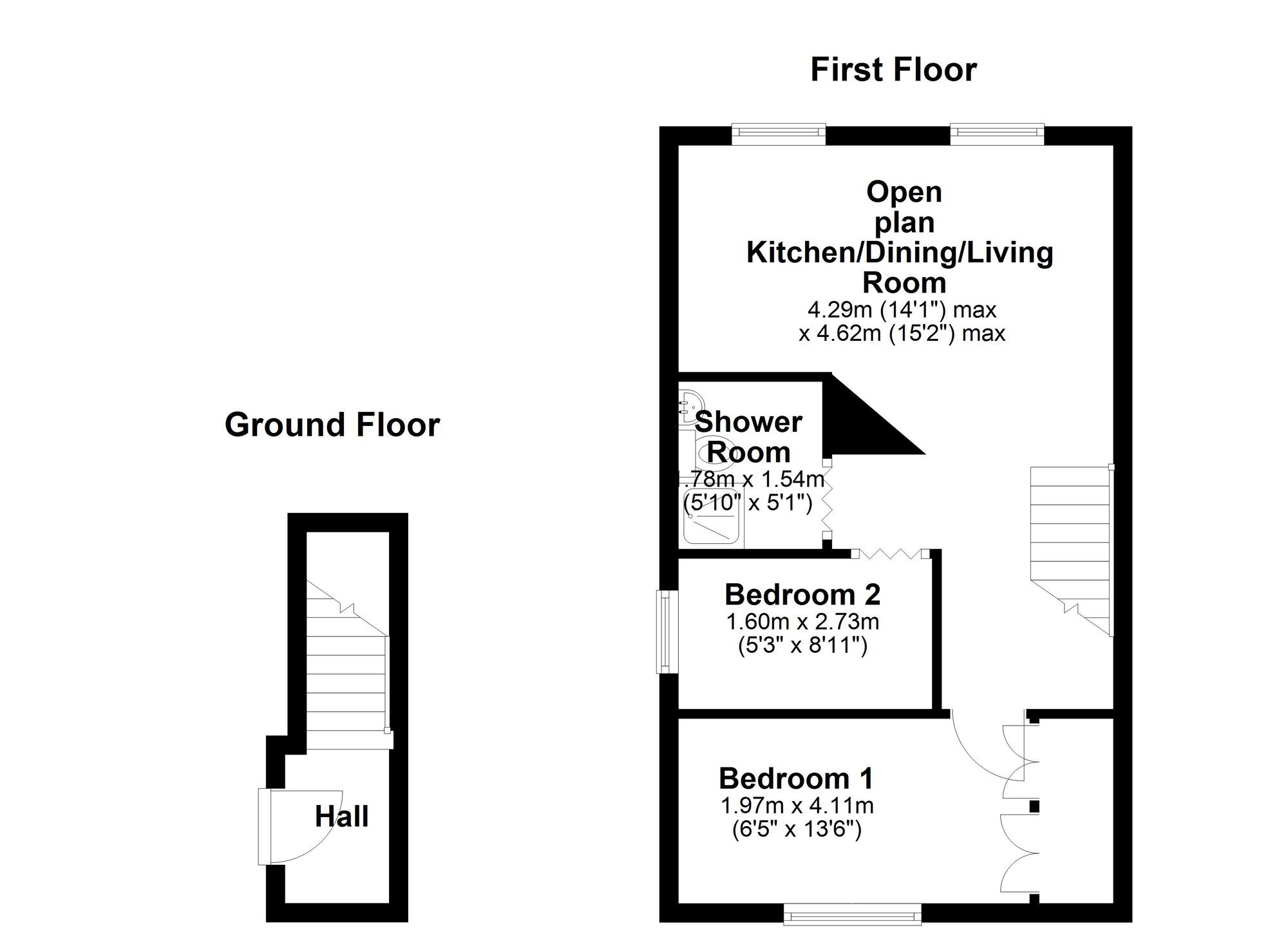 Floorplan of 2 bedroom Flat for sale, Aldeburgh Avenue, Newcastle upon Tyne, Tyne and Wear, NE15