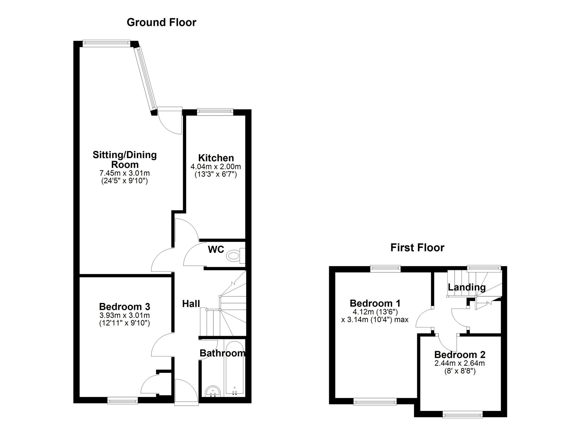 Floorplan of 3 bedroom Mid Terrace House for sale, Eastgarth, Tyne and Wear, NE5