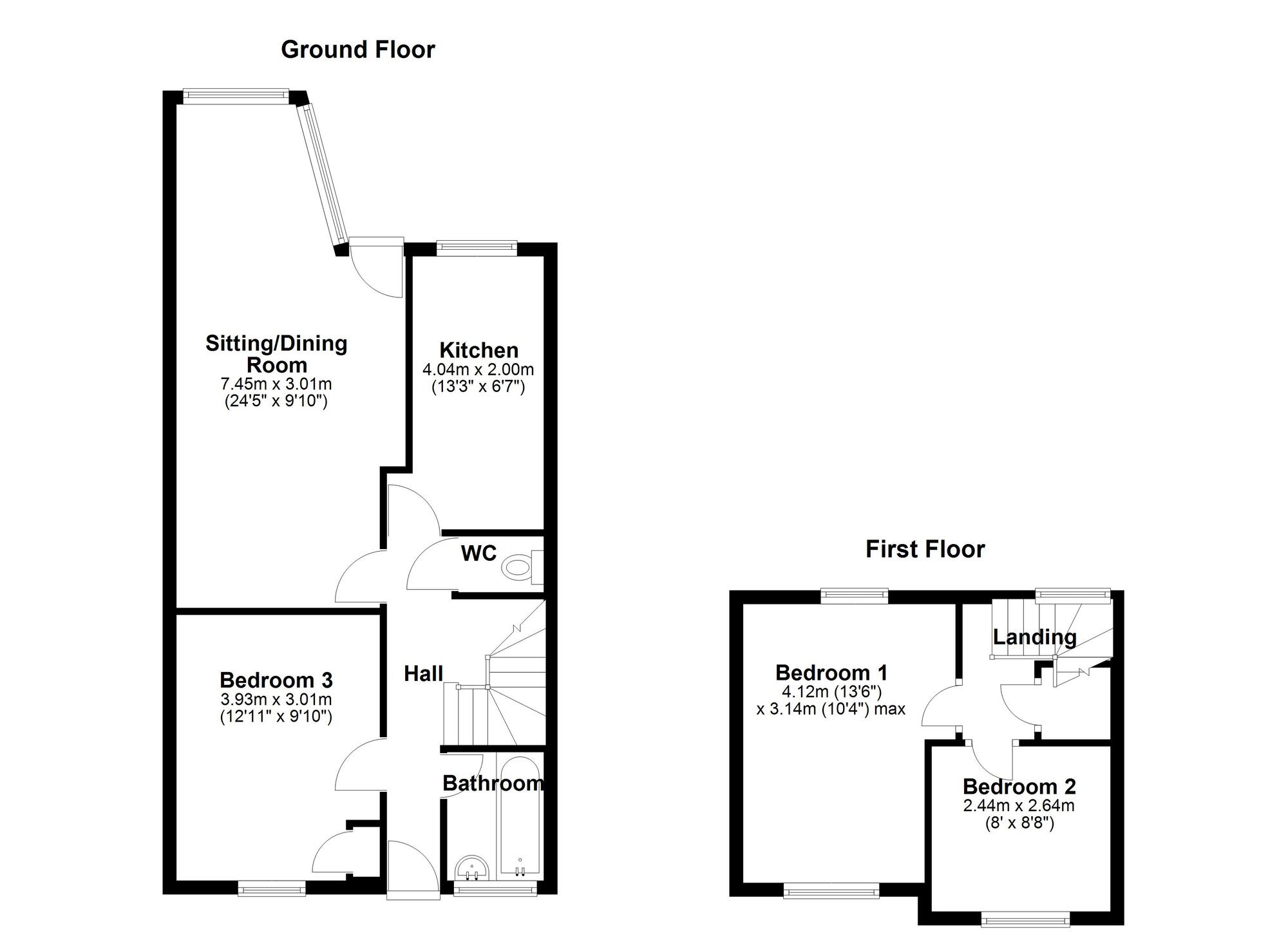Floorplan of 3 bedroom Mid Terrace House for sale, Eastgarth, Tyne and Wear, NE5